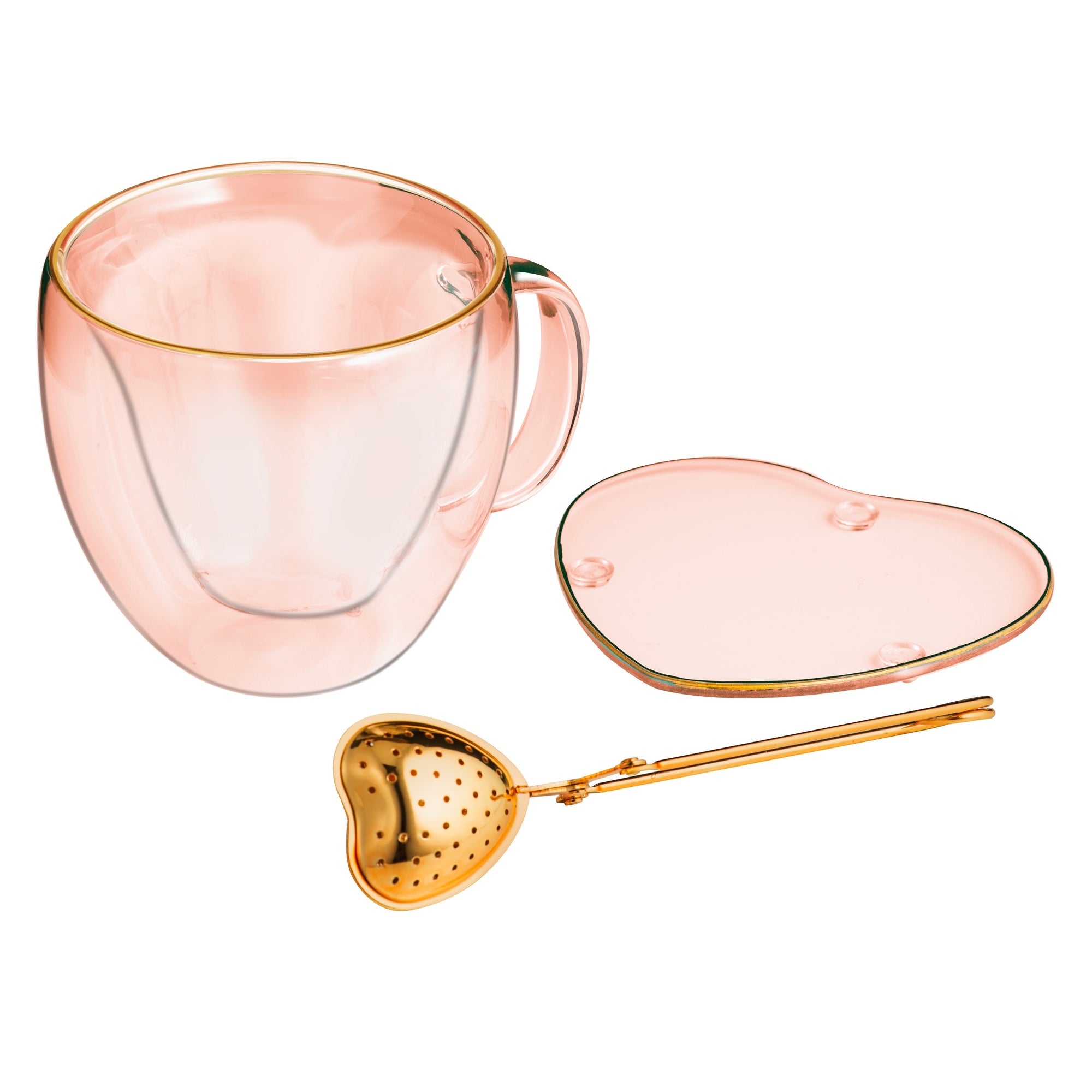 Tempa Amour Pink 3pc Tea Set