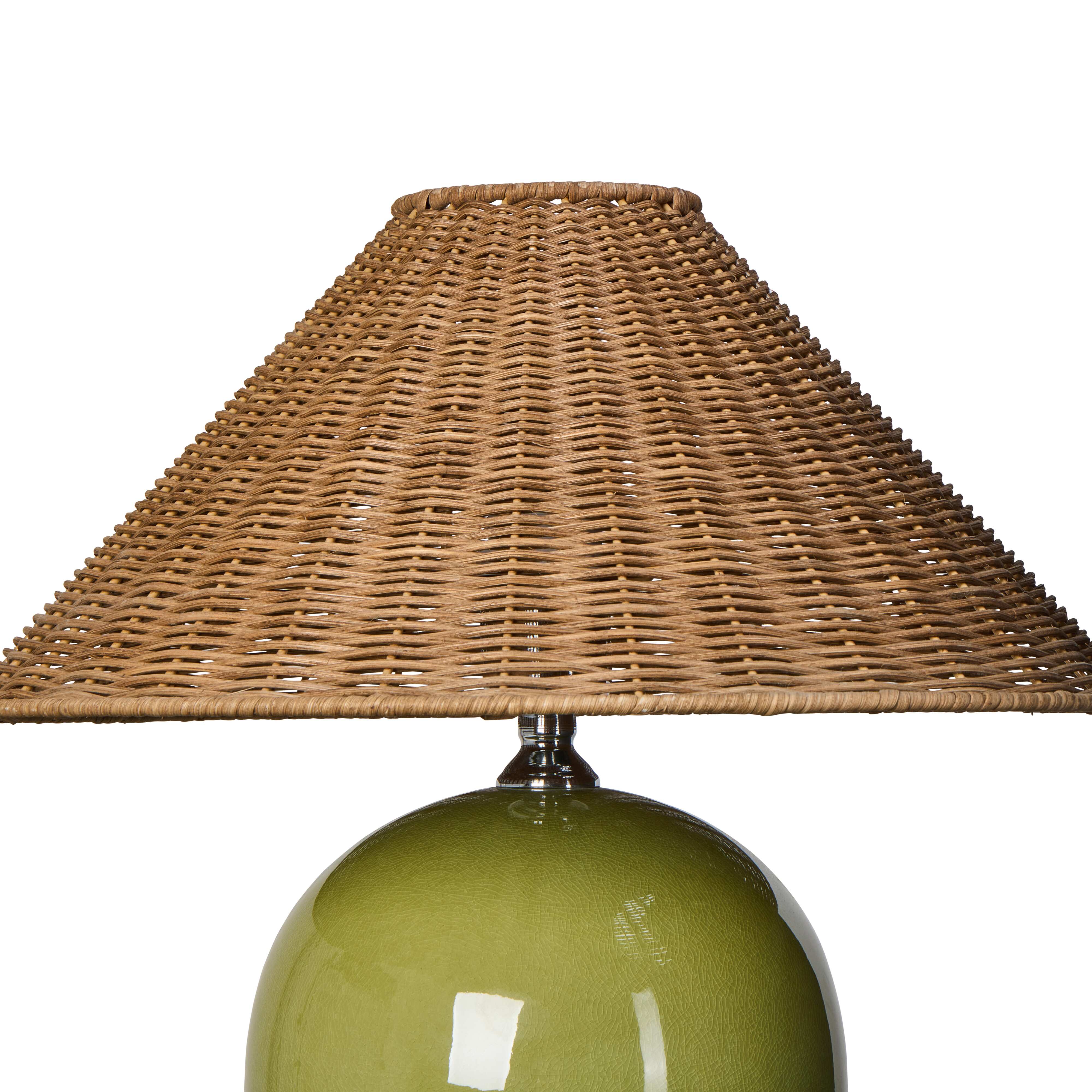 Amalfi Veda Table Lamp Green & Natural