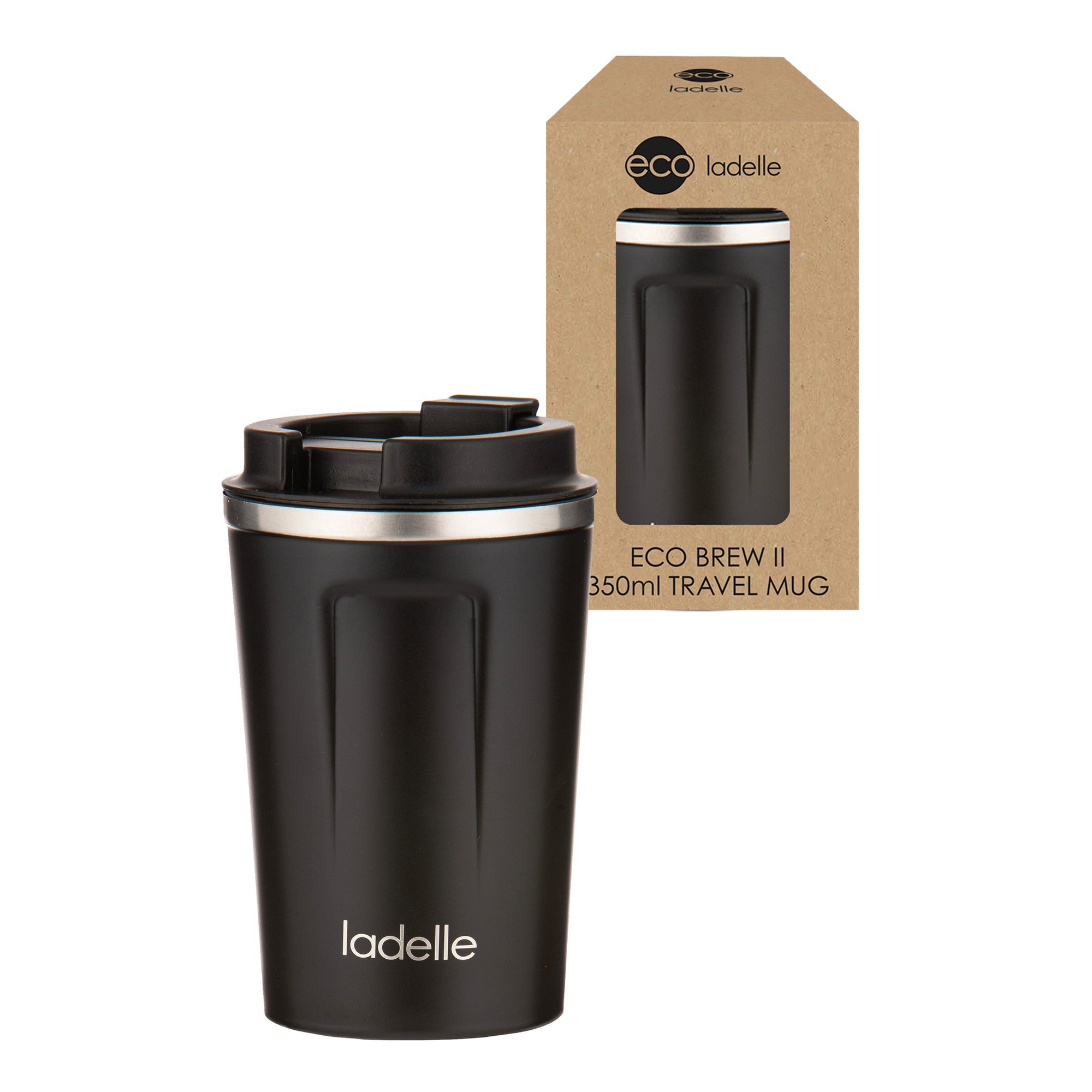 Eco Ladelle Eco Culture Noir 350ml Travel Mug