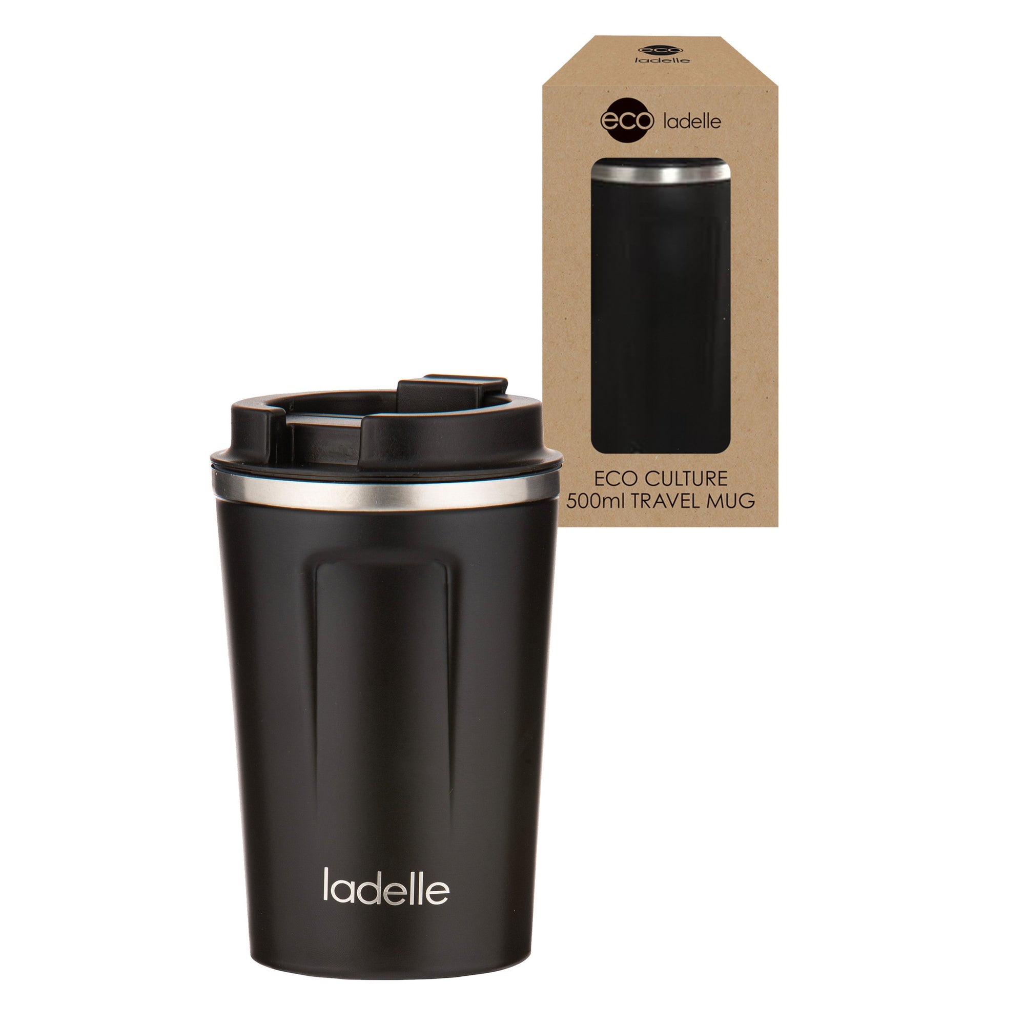 Eco Ladelle Eco Culture Noir 500ml Travel Mug