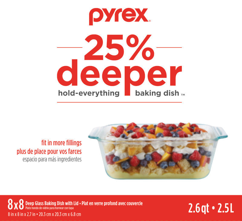 Pyrex Deep Square Baking Dish (2.5L)
