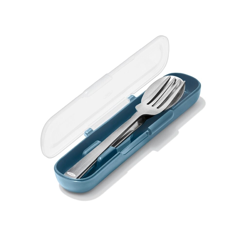 OXO Good Grips Prep and Go Stainless Steel Utensils with Case (Ocean Blue)
