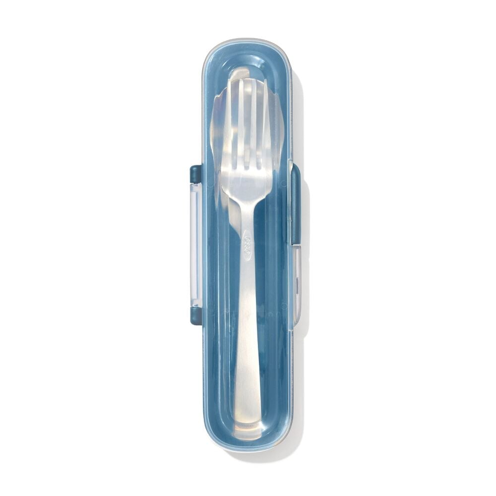 OXO Good Grips Prep and Go Stainless Steel Utensils with Case (Ocean Blue)