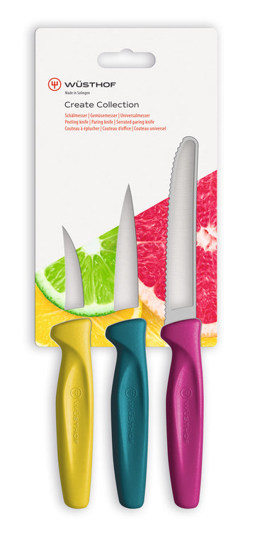 Wusthof Create Paring Knife Set (3 Piece Multi Colour)