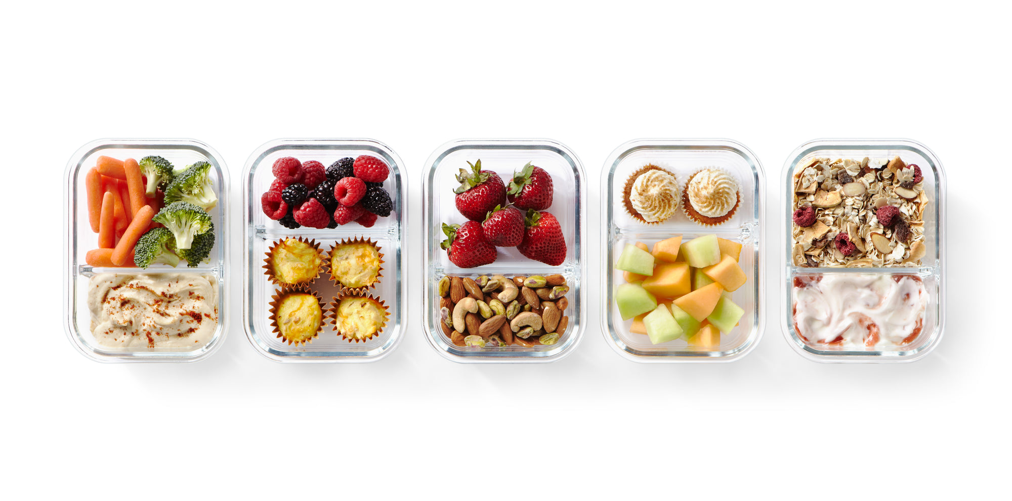 Pyrex Divided Meal Prep Glass Container (580mL)