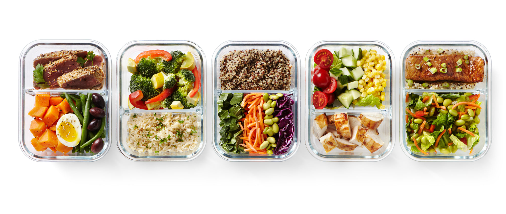 Pyrex Divided Meal Prep Glass Container (980mL)