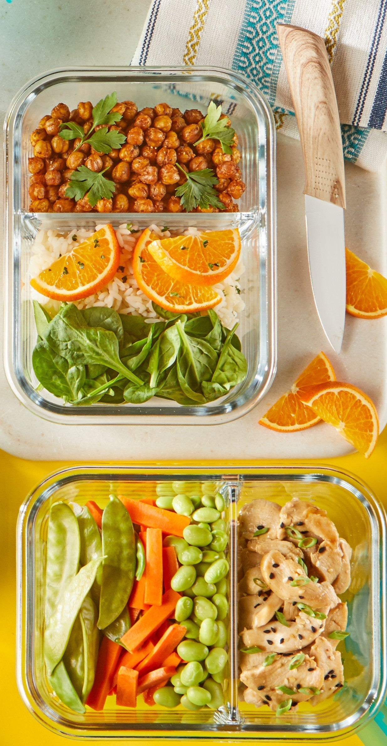 Pyrex Divided Meal Prep Glass Container (980mL)