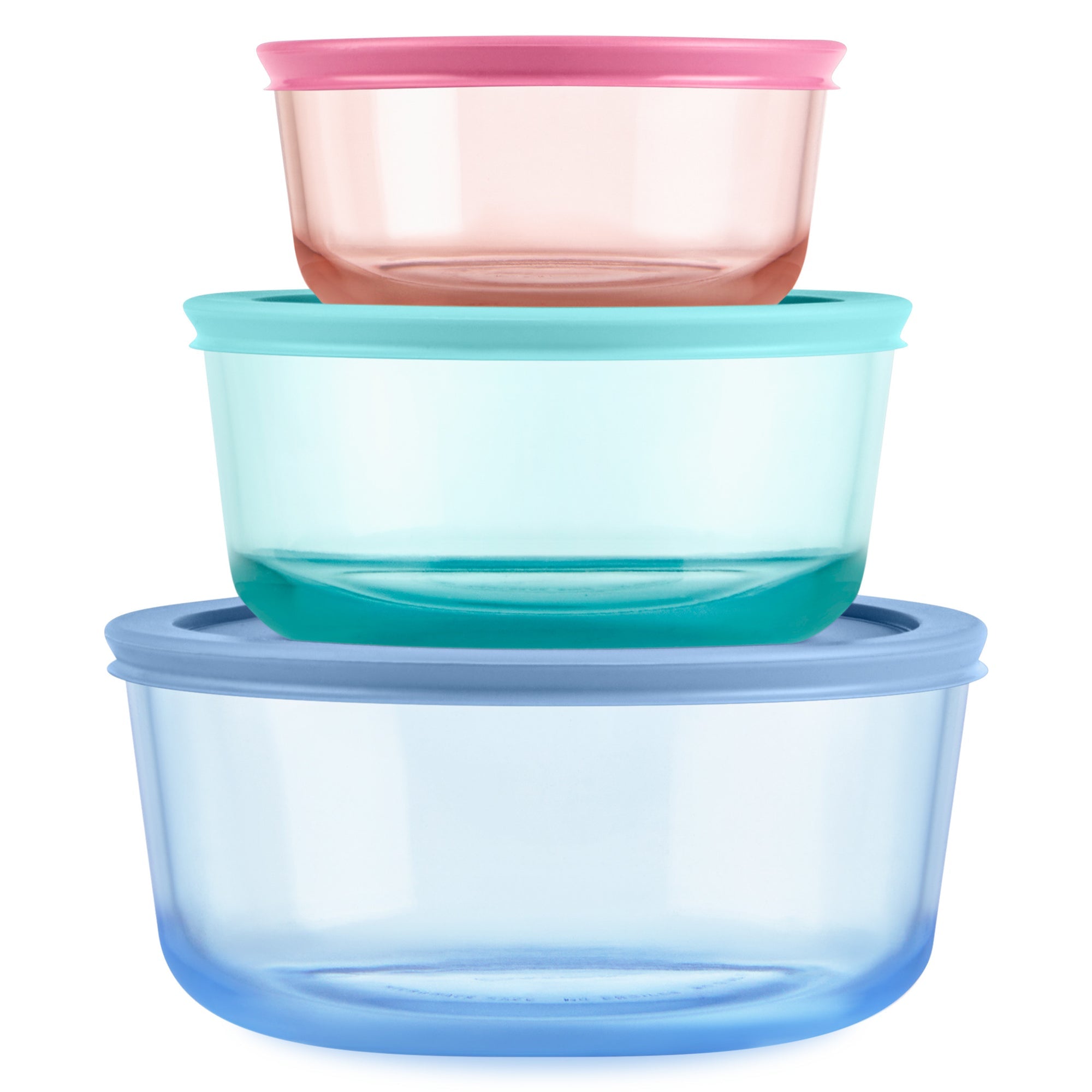 Pyrex Simply Store Colors 3 Piece Set (2 4 & 1.65L - Pink & Teal & Blue)