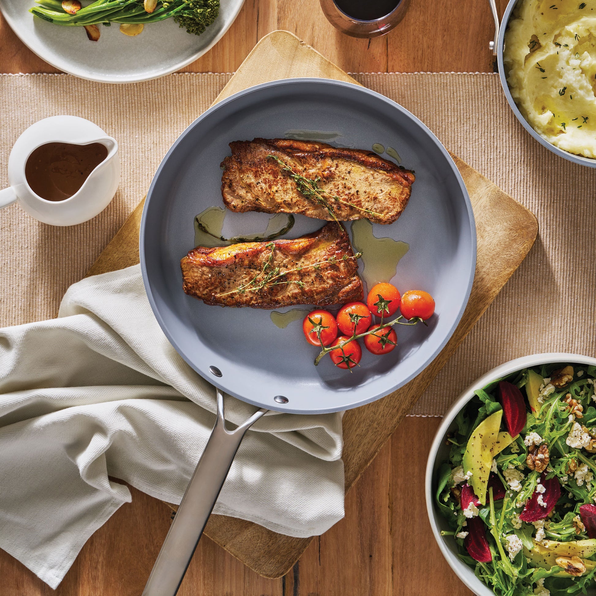 Pyrolux Nexgen 2 Piece Fry Pan Set - 20 & 28cm - Denim