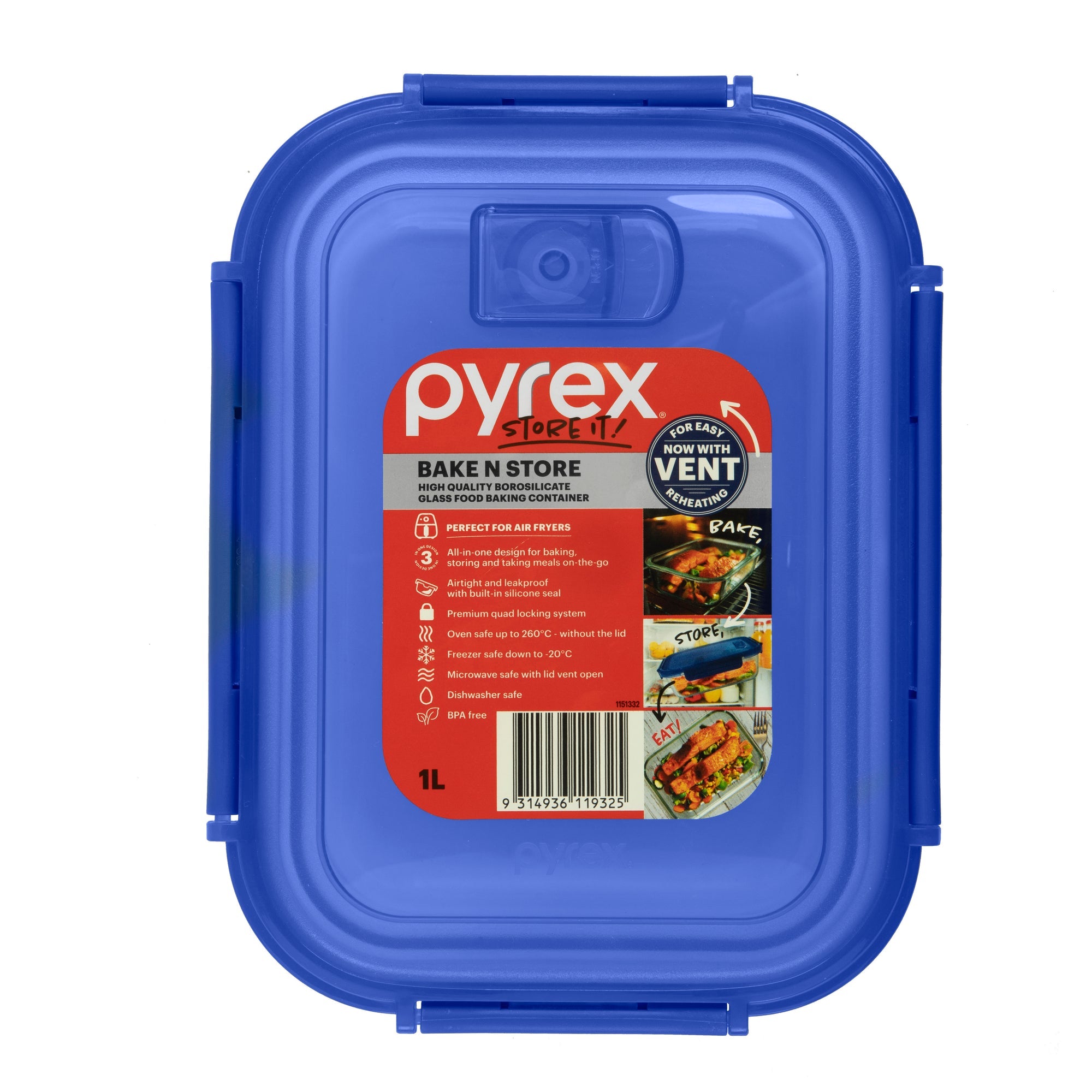 Pyrex Bake N Store Rectangle Baking Dish (1L)