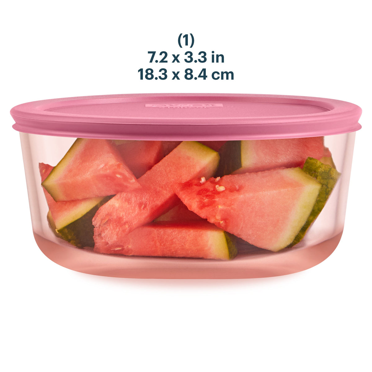 Pyrex Simply Store Colors with Pink Round Lid (1.65L)