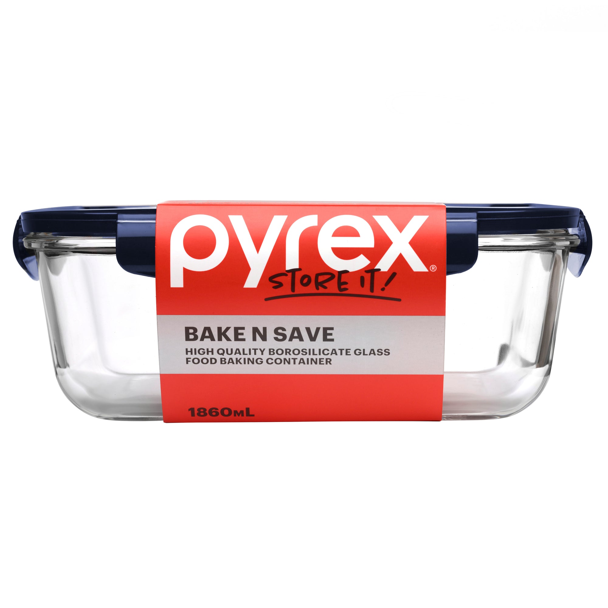 Pyrex Bake N Save Glass Container (1.86L)