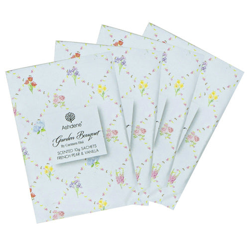 Ashdene Garden Bouquet 4pk French Pear & Van 10g Scented Sachet
