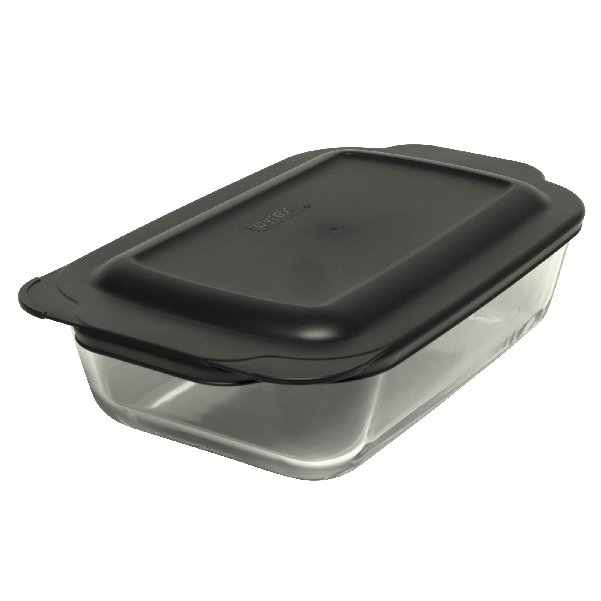 Pyrex Deep Rectangle Baking Dish with Navy Blue Lid (3L)