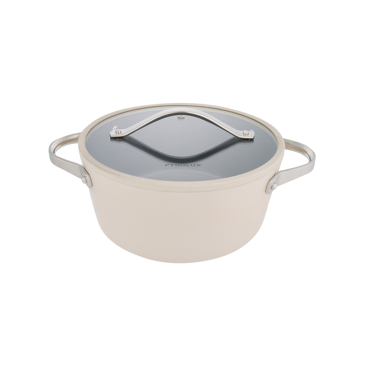 Pyrolux Nexgen Ceramic Casserole 24cm/4.4 Litre Ivory