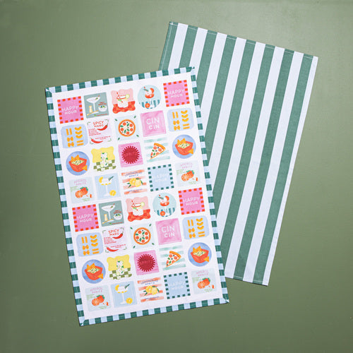 Ladelle Flavour Haven 2pk Kitchen Towel