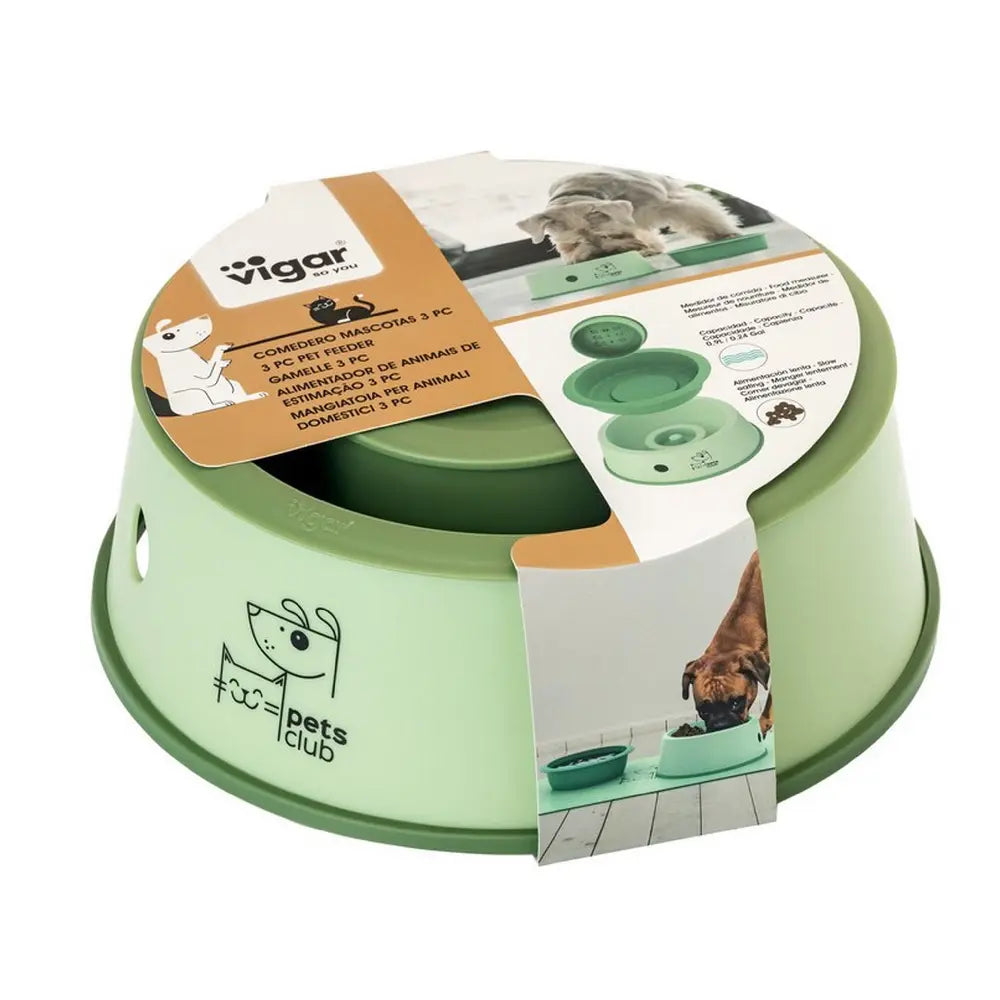 Vigar Pets Club 3 in 1 Feeder Bowl