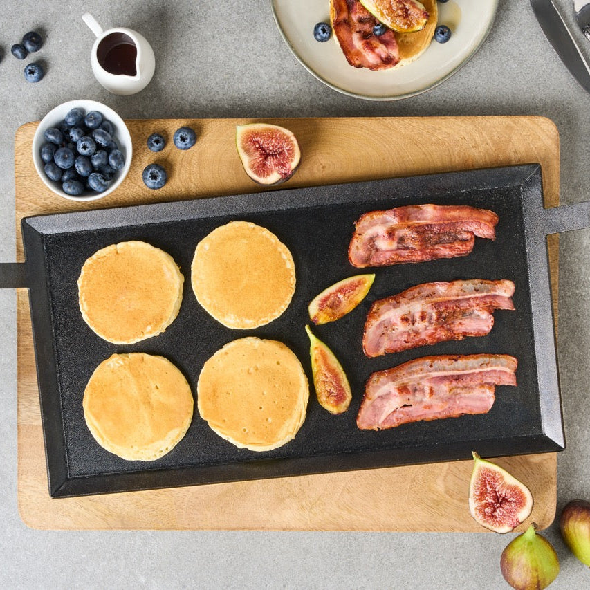 Pyrolux Carbon Steel Griddle with Handles 44 x 23cm