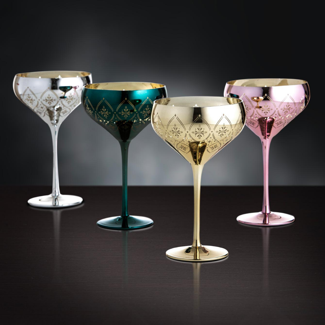 Tempa Chantelle Emerald 2pk Cocktail Glass