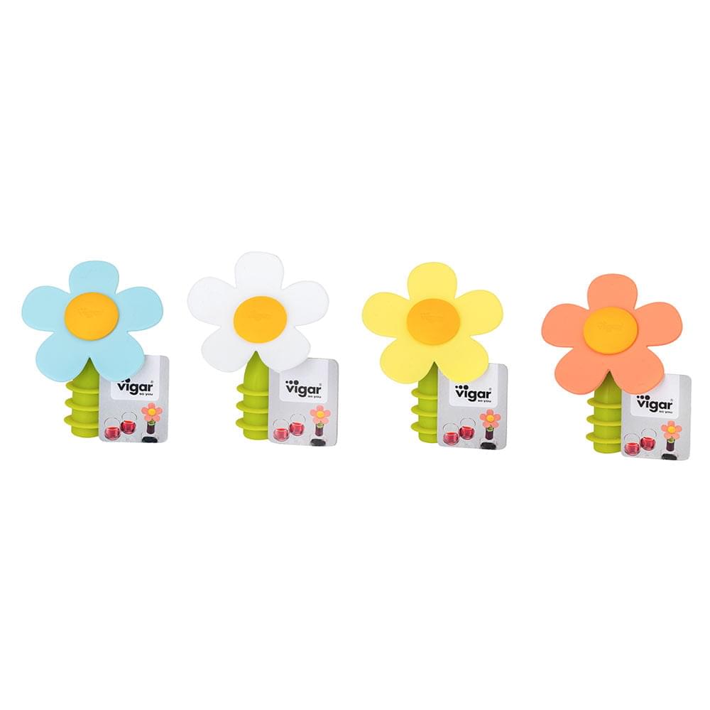 Vigar Flower Power Silicone Assorted Bottle Stopper