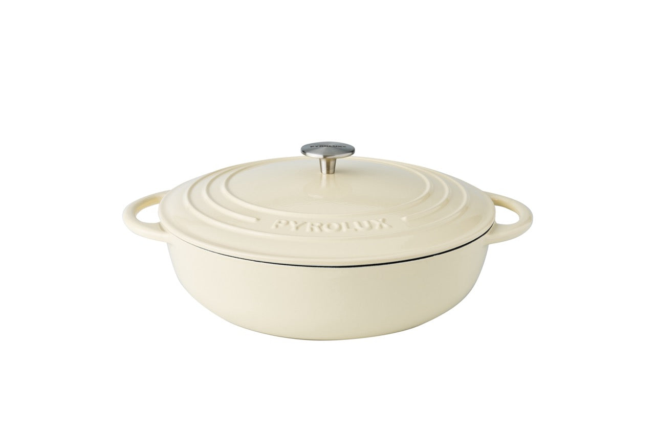 Pyrolux Pyrochef 30cm / 5L Cast Iron Chef Pan - Meringue