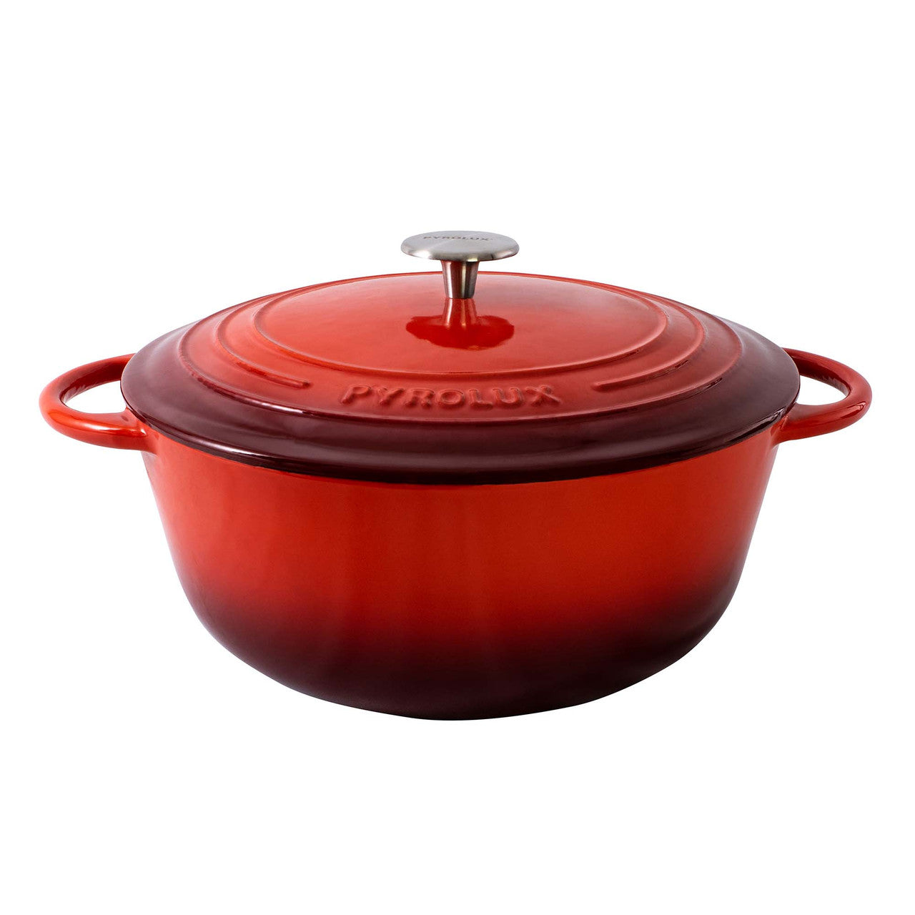 Pyrolux Pyrochef 20cm / 2L Cast Iron French Oven - Chilli Red