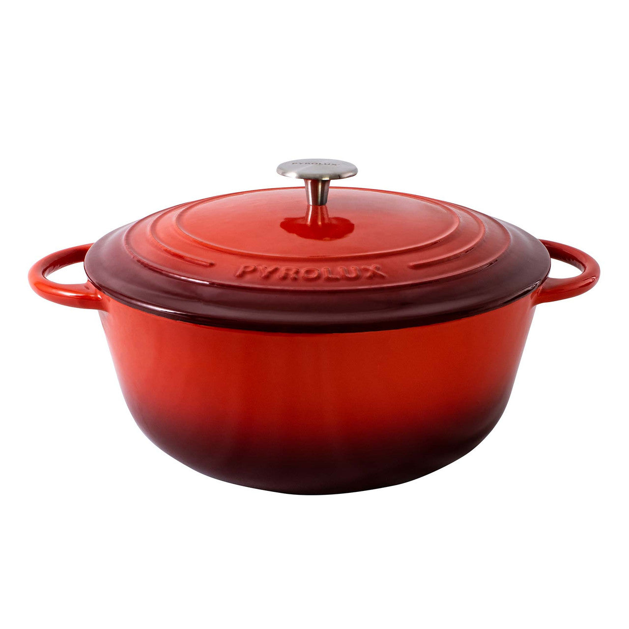 Pyrolux Pyrochef 24cm / 4L Cast Iron French Oven - Chilli Red
