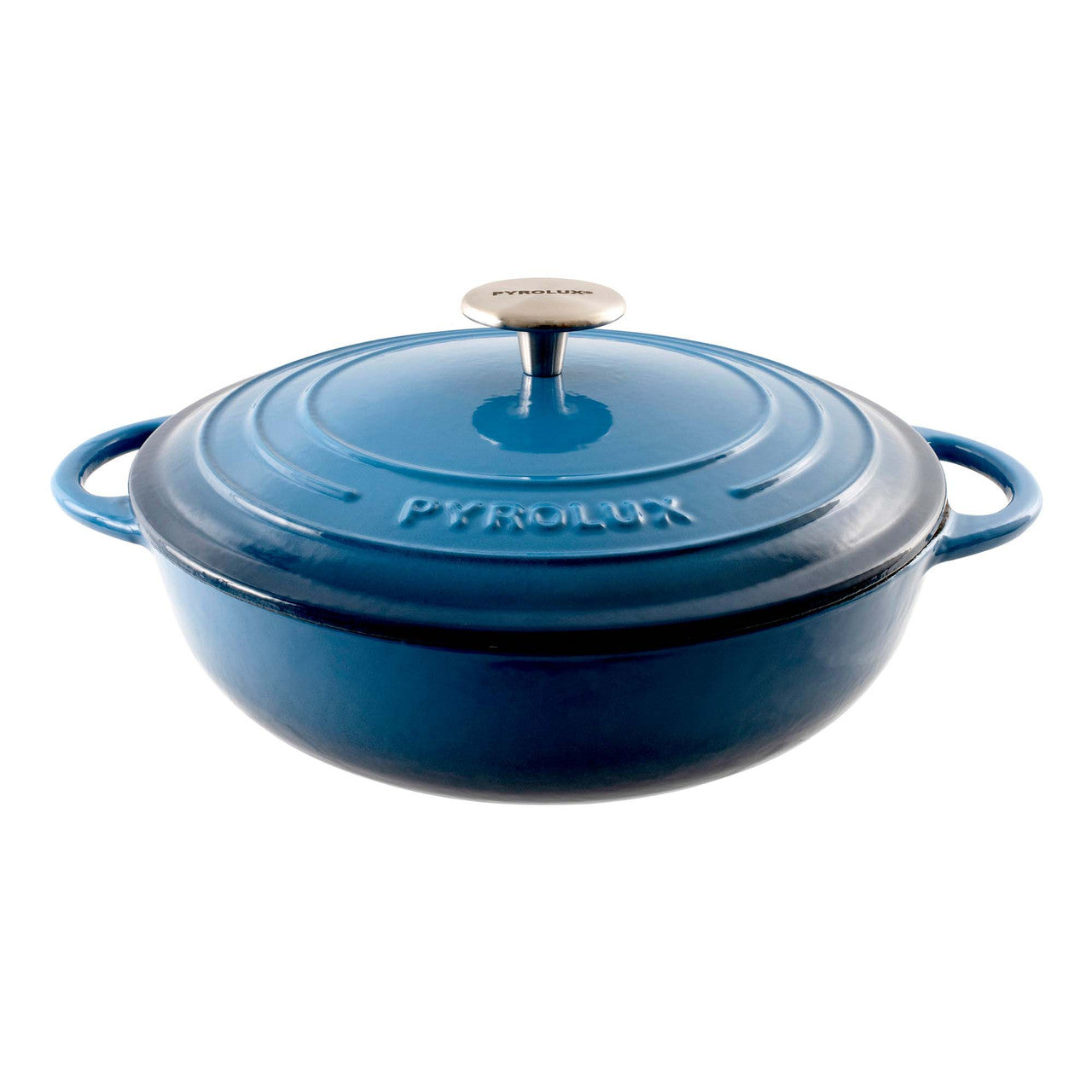 Pyrolux Pyrochef 24cm / 2.5L Cast Iron Chef Pan - Ocean Blue