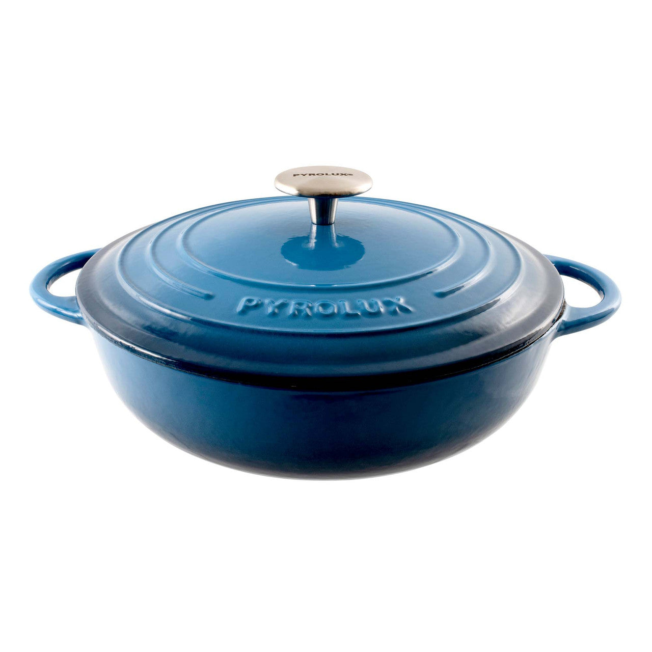 Pyrolux Pyrochef 28cm / 4L Cast Iron Chef Pan - Ocean Blue