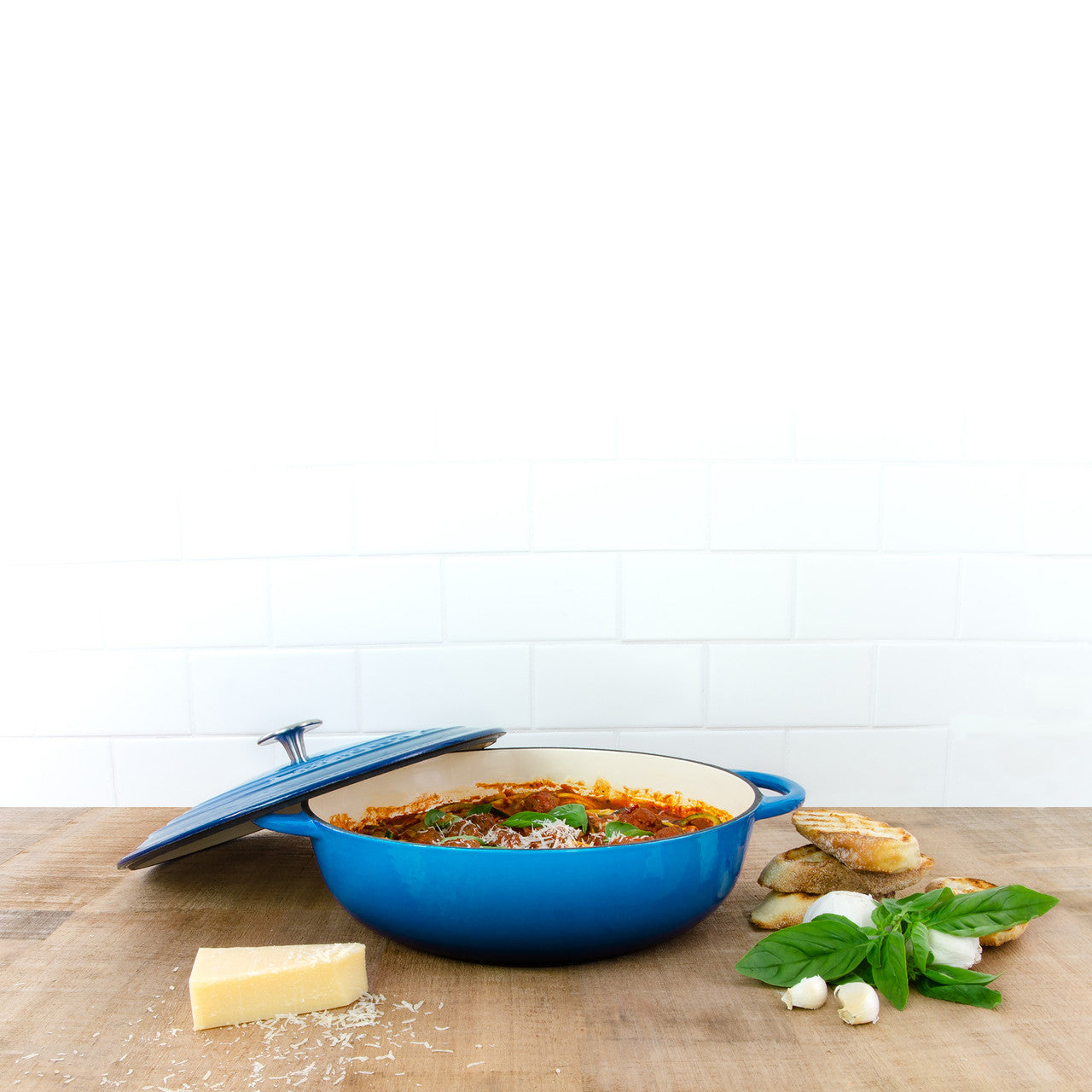 Pyrolux Pyrochef 28cm / 4L Cast Iron Chef Pan - Ocean Blue