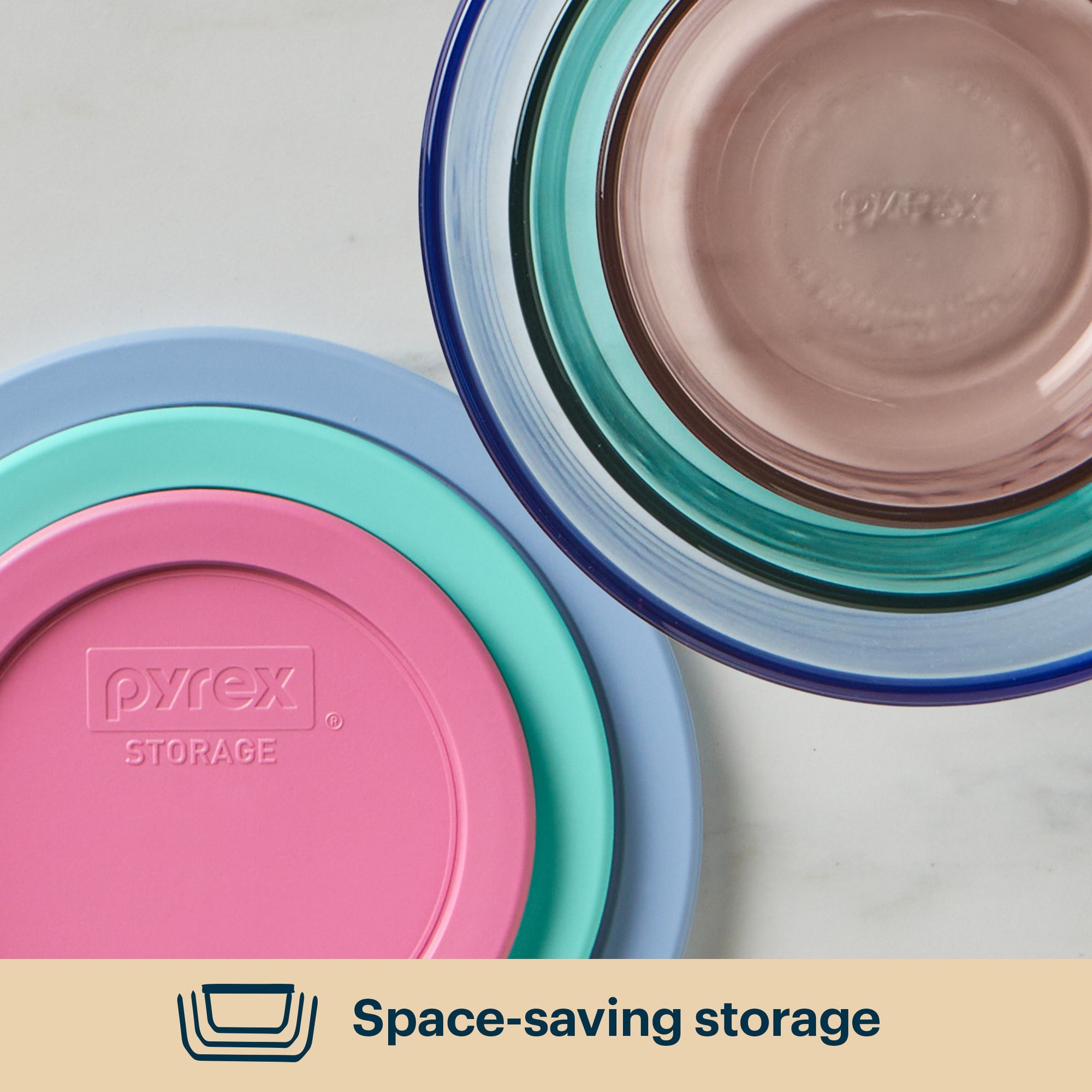 Pyrex Simply Store Colors 3 Piece Set (2 4 & 1.65L - Pink & Teal & Blue)