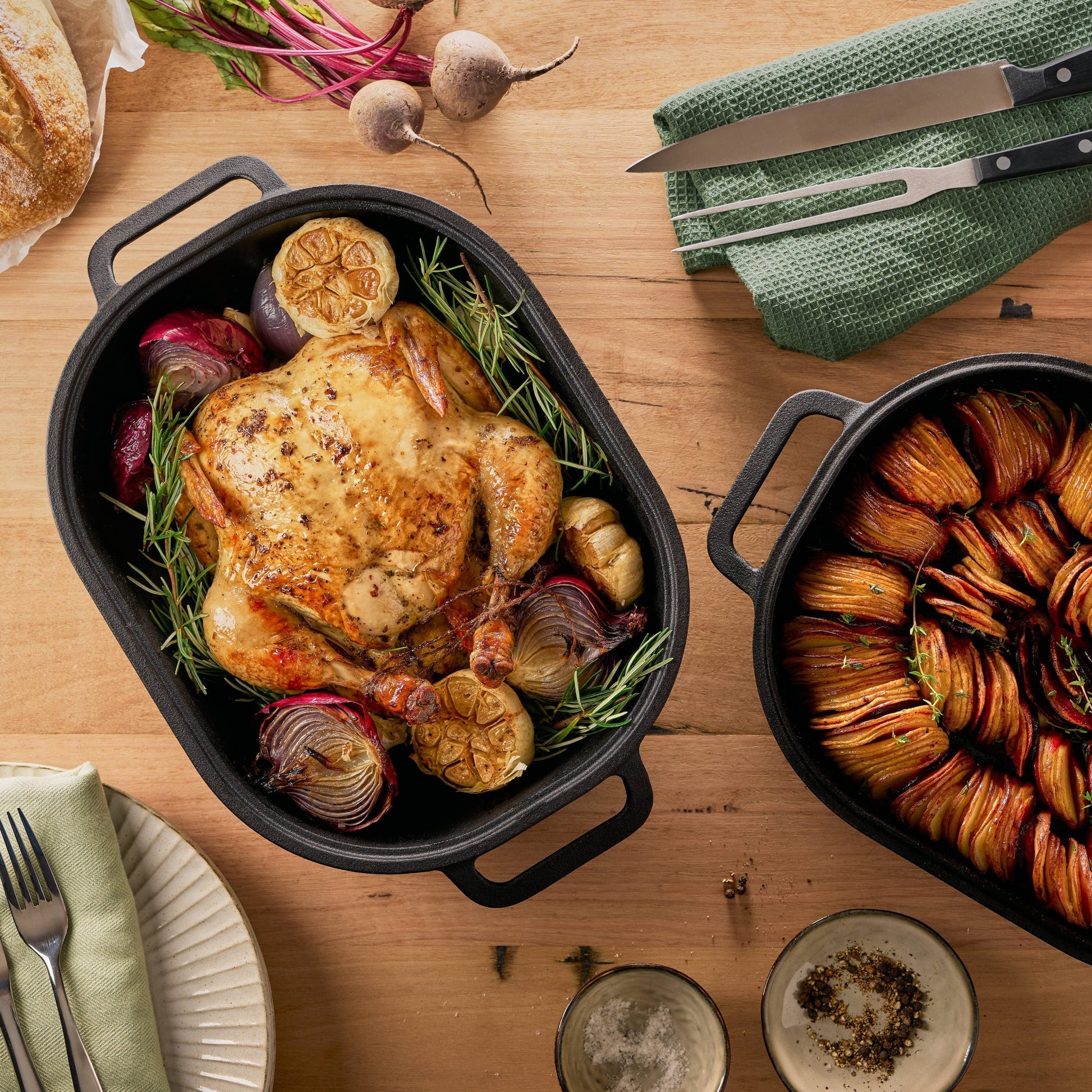 Pyrolux Pyrocast 2 Piece Bake & Roast Set