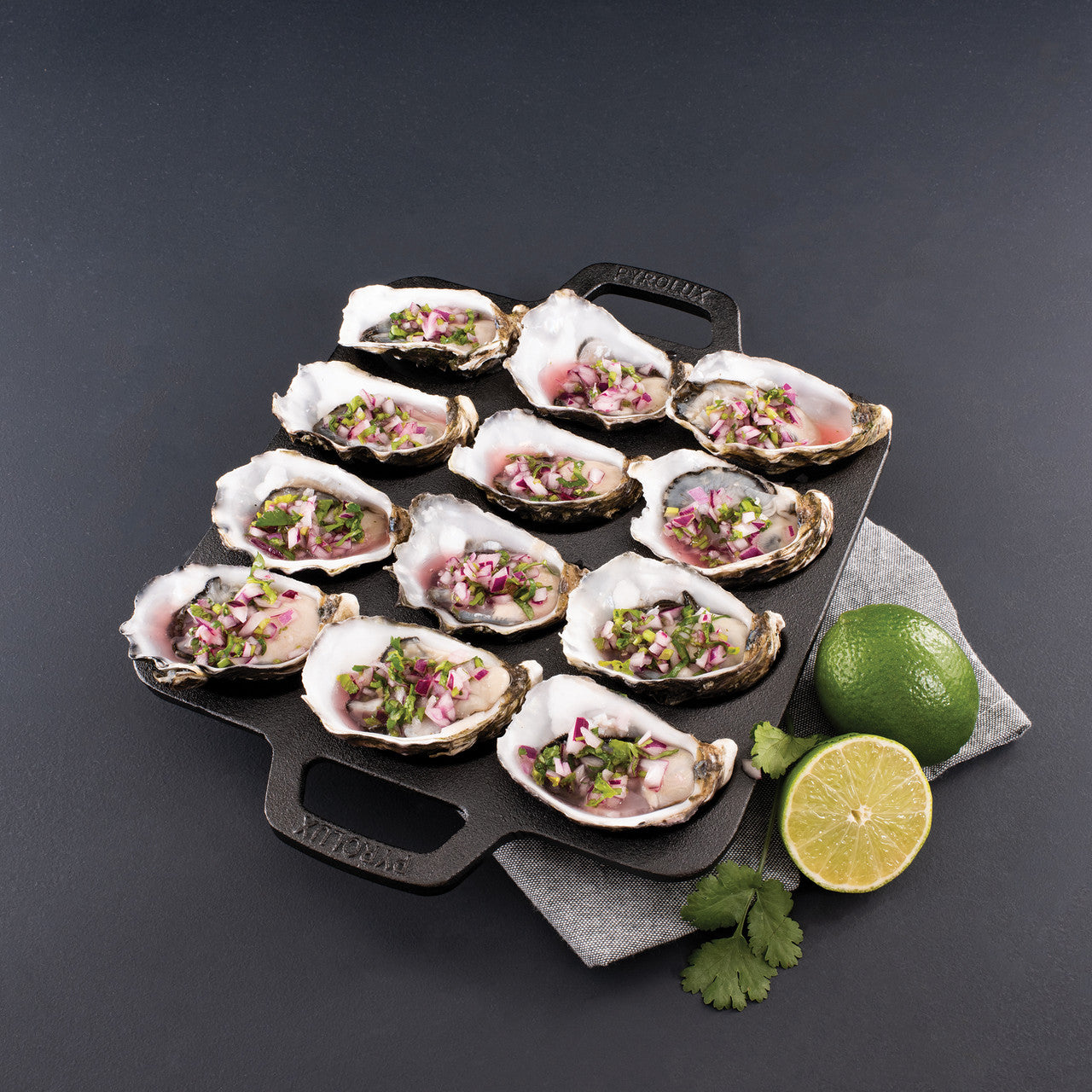 Pyrolux Pyrocast 12 Piece Oyster Tray
