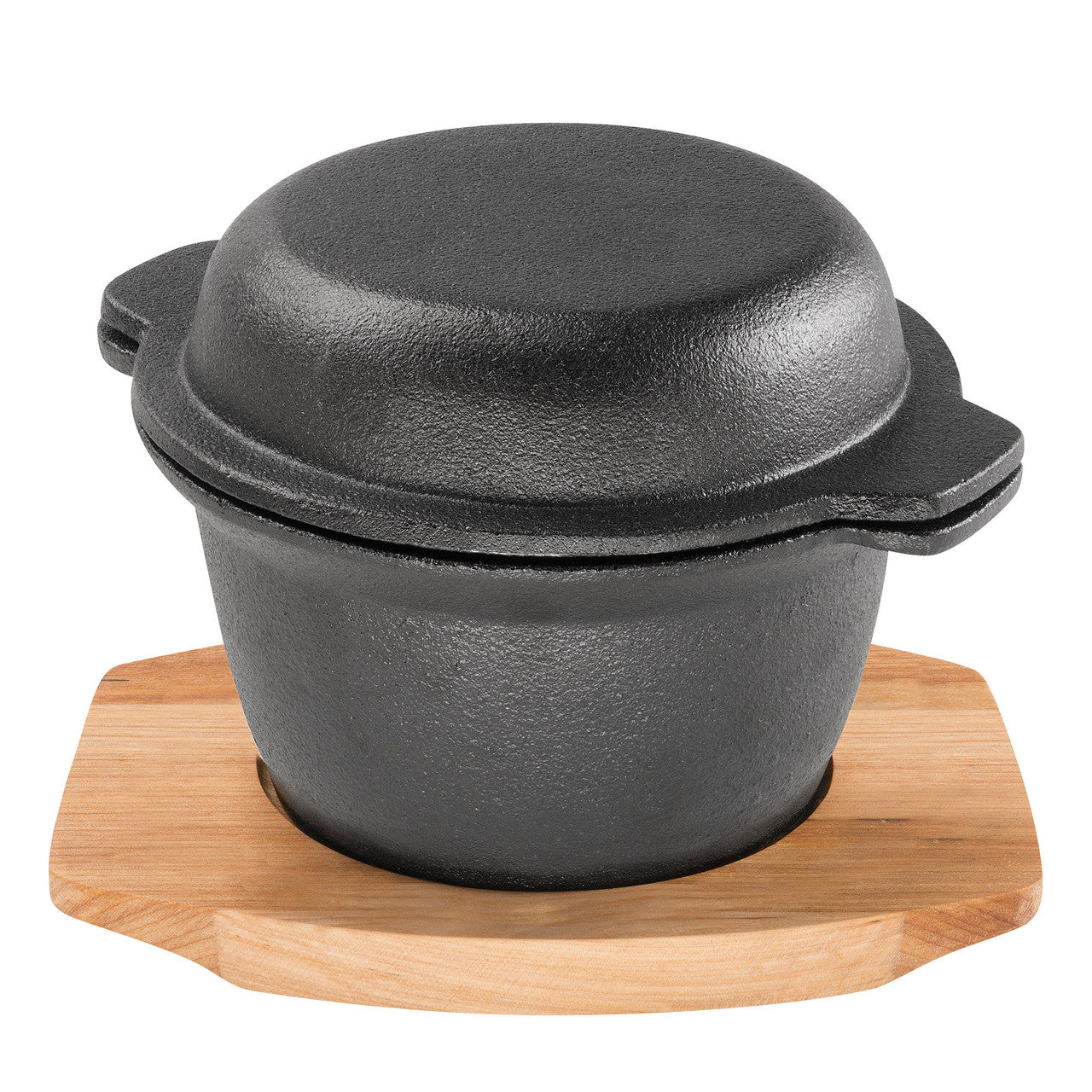 Pyrolux Pyrocast 11.8cm Garlic Pot with Maple Tray