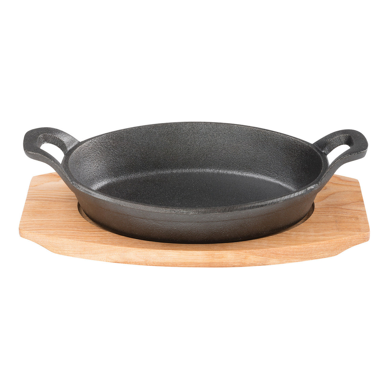 Pyrolux Pyrocast 21.7cm x 15cm Oval Gratin with Maple Tray