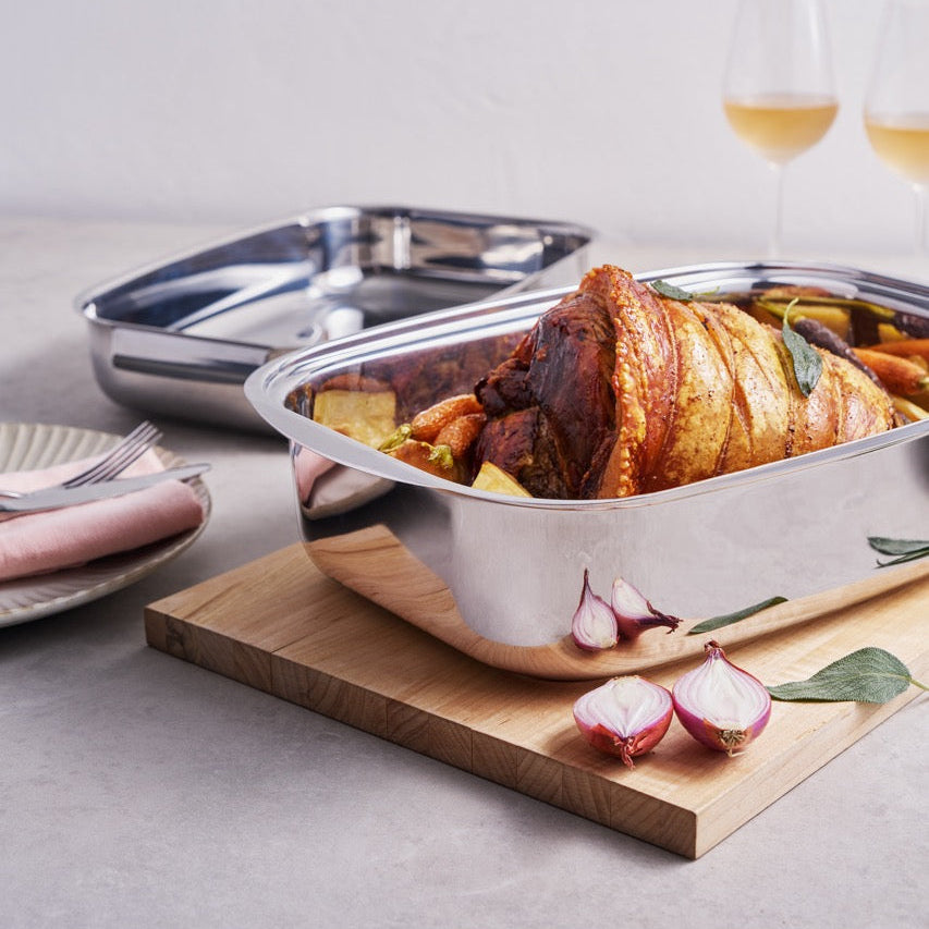 Pyrolux Pyrosteel Double Roaster Set with Rack 36 x 24cm