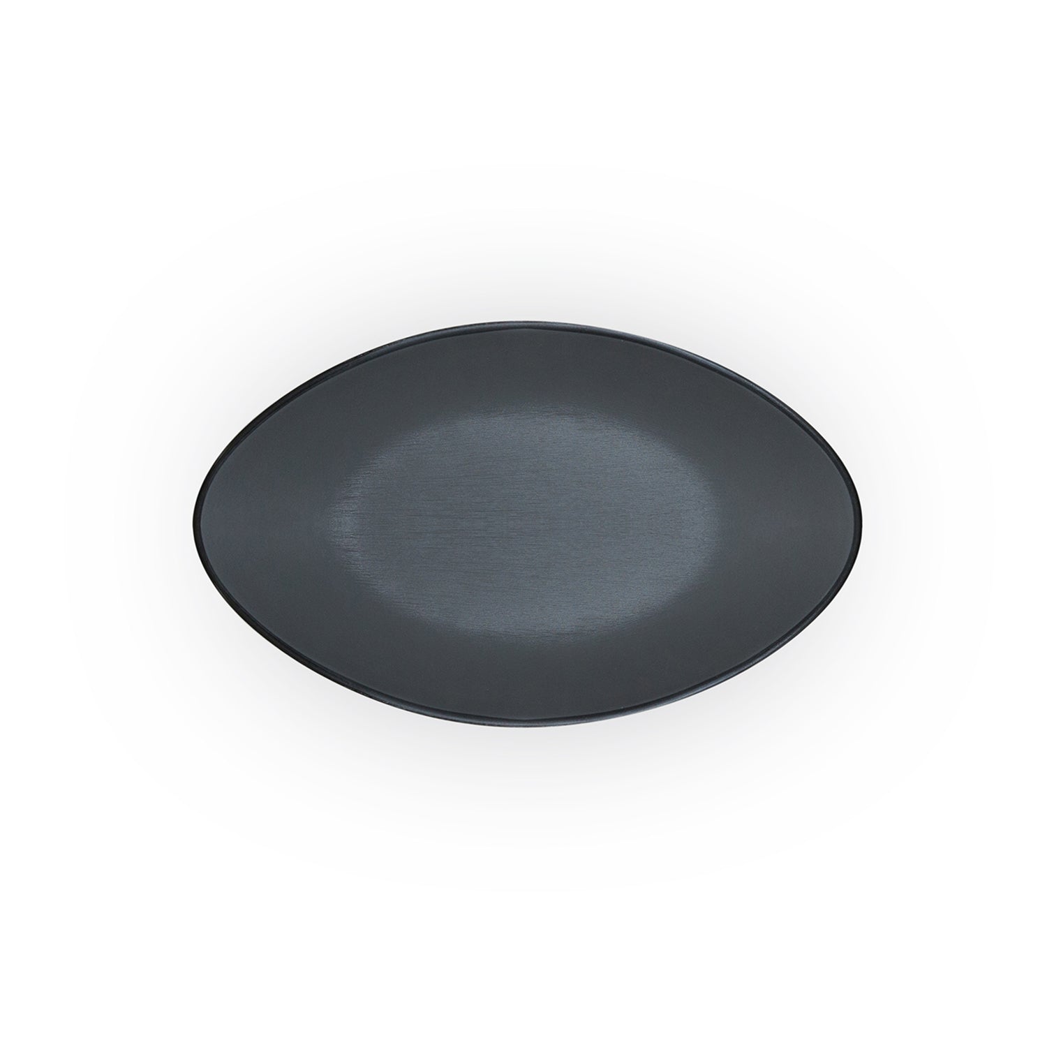 COUCOU Oval Plate 245x150mm - Grey & Black