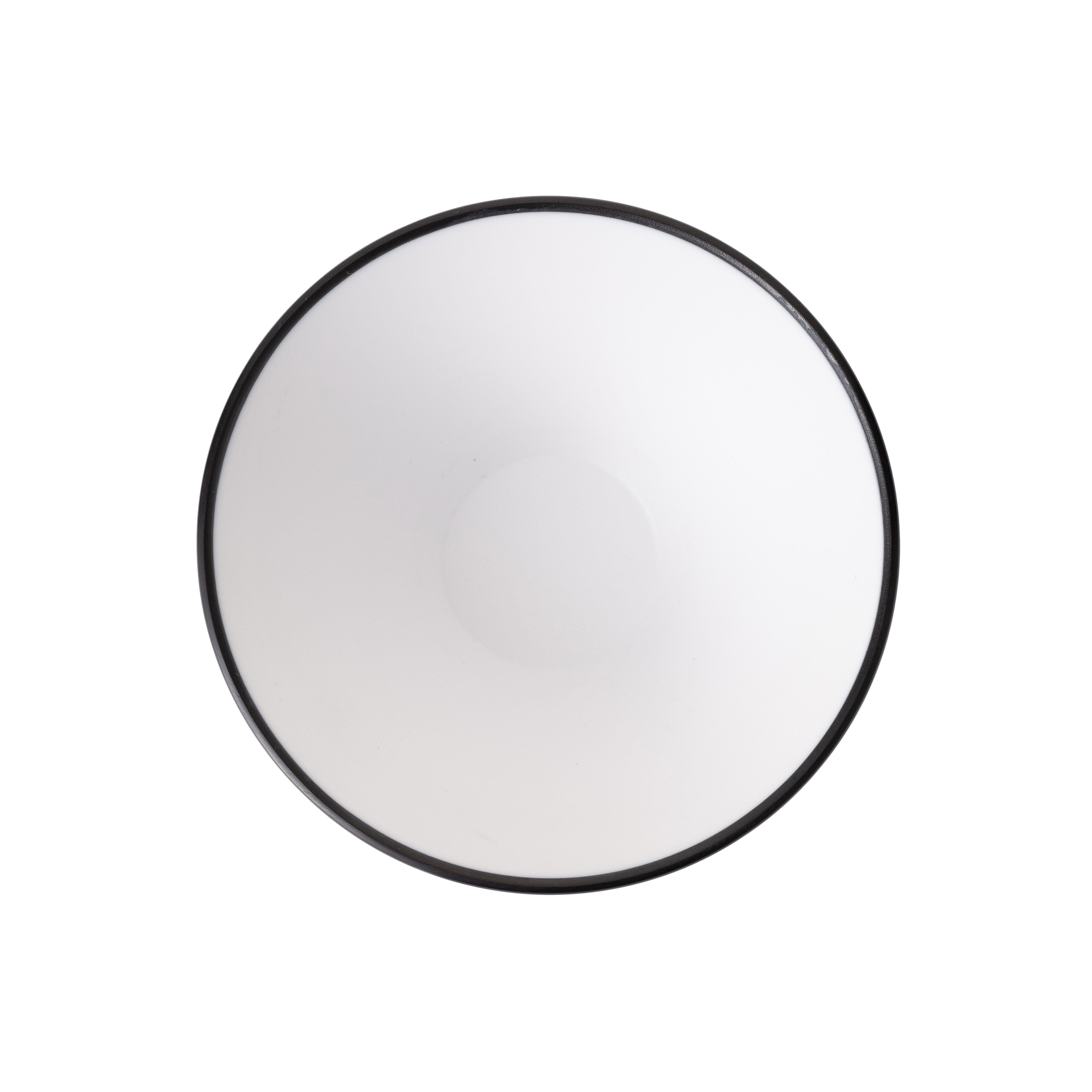COUCOU Round Bowl V-Shape 130mm - White & Black