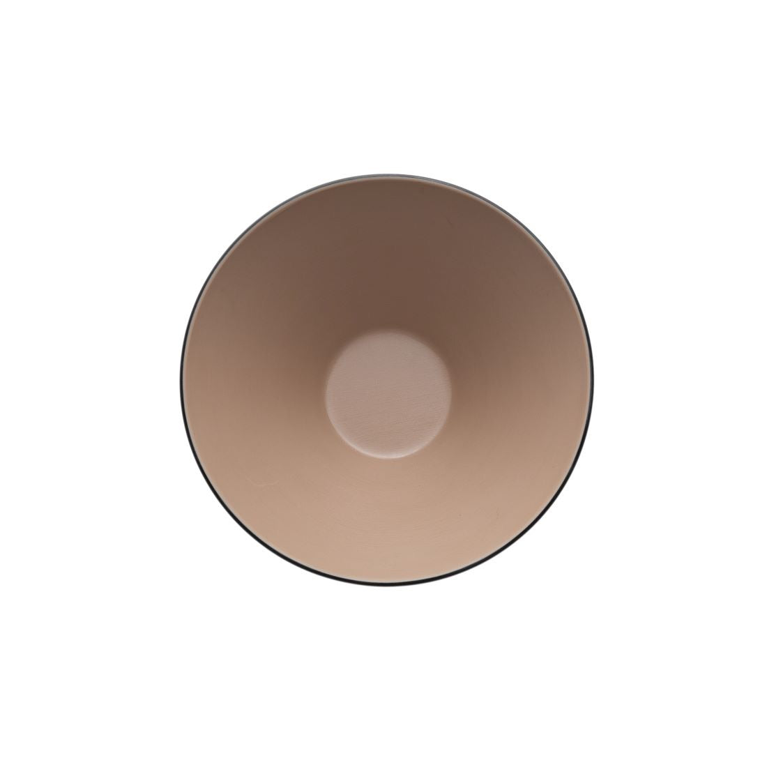 COUCOU Round Bowl V-Shape 150mm - Beige & Black