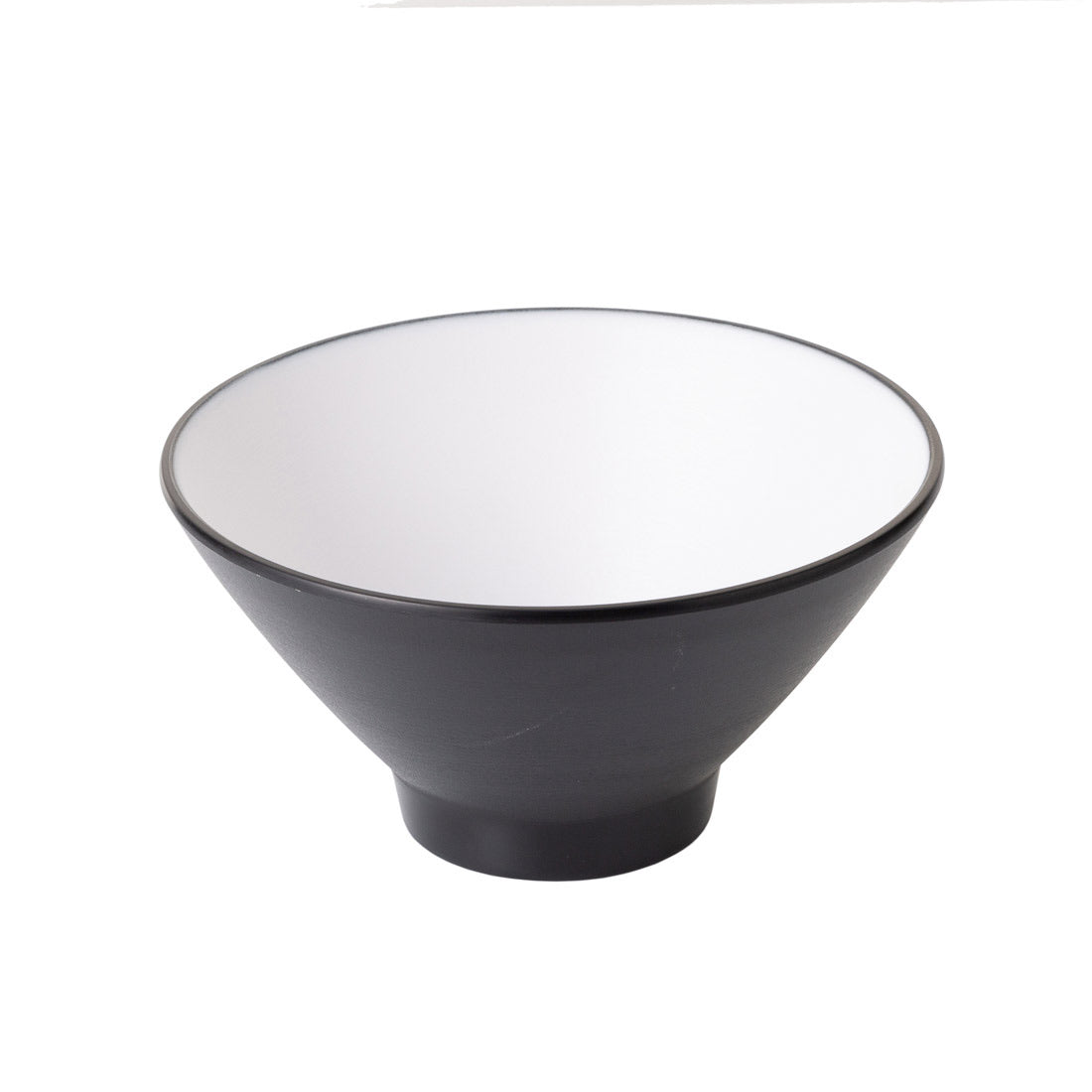 COUCOU Round Bowl V-Shape 150mm - White & Black