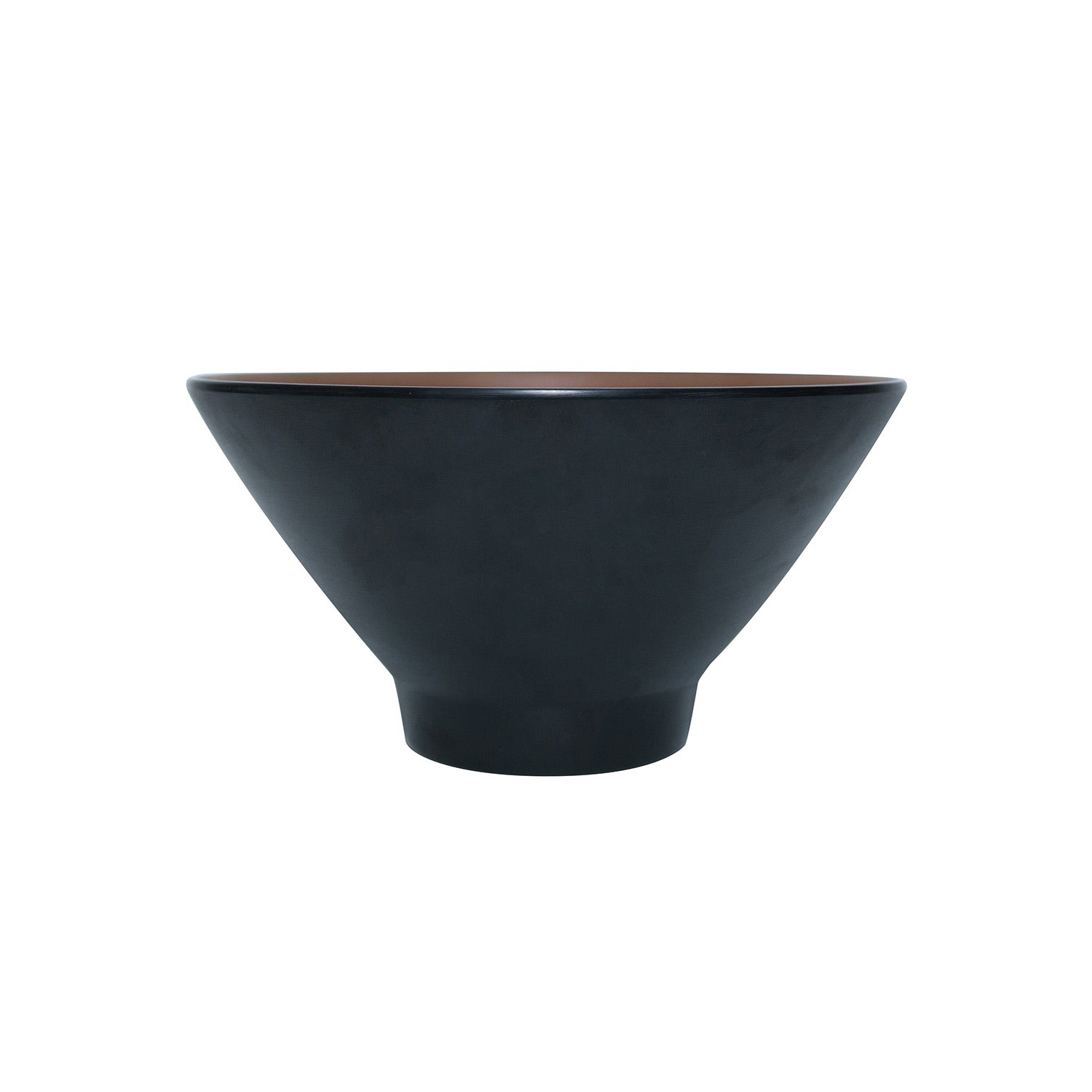 COUCOU Round Bowl V-Shape 178mm - Brown & Black