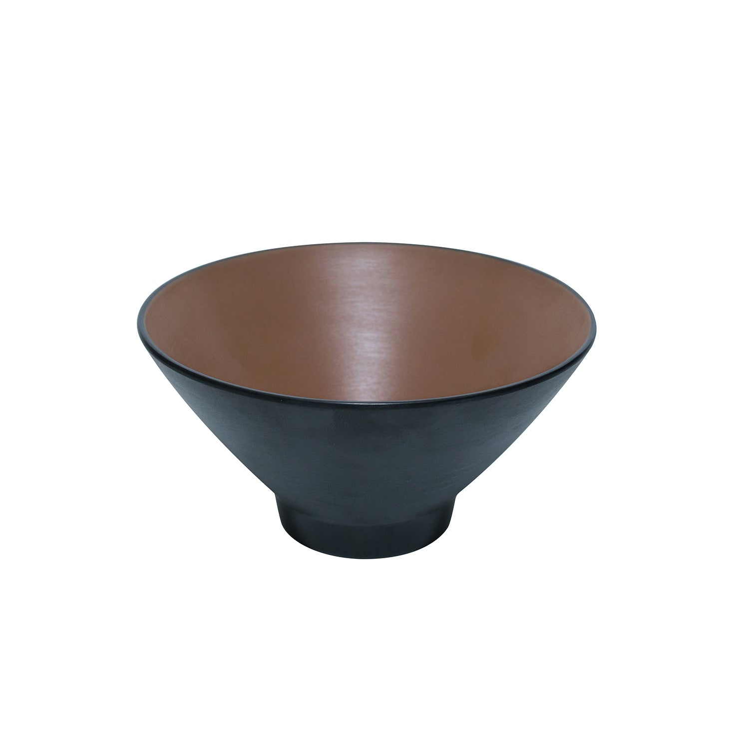COUCOU Round Bowl V-Shape 178mm - Brown & Black