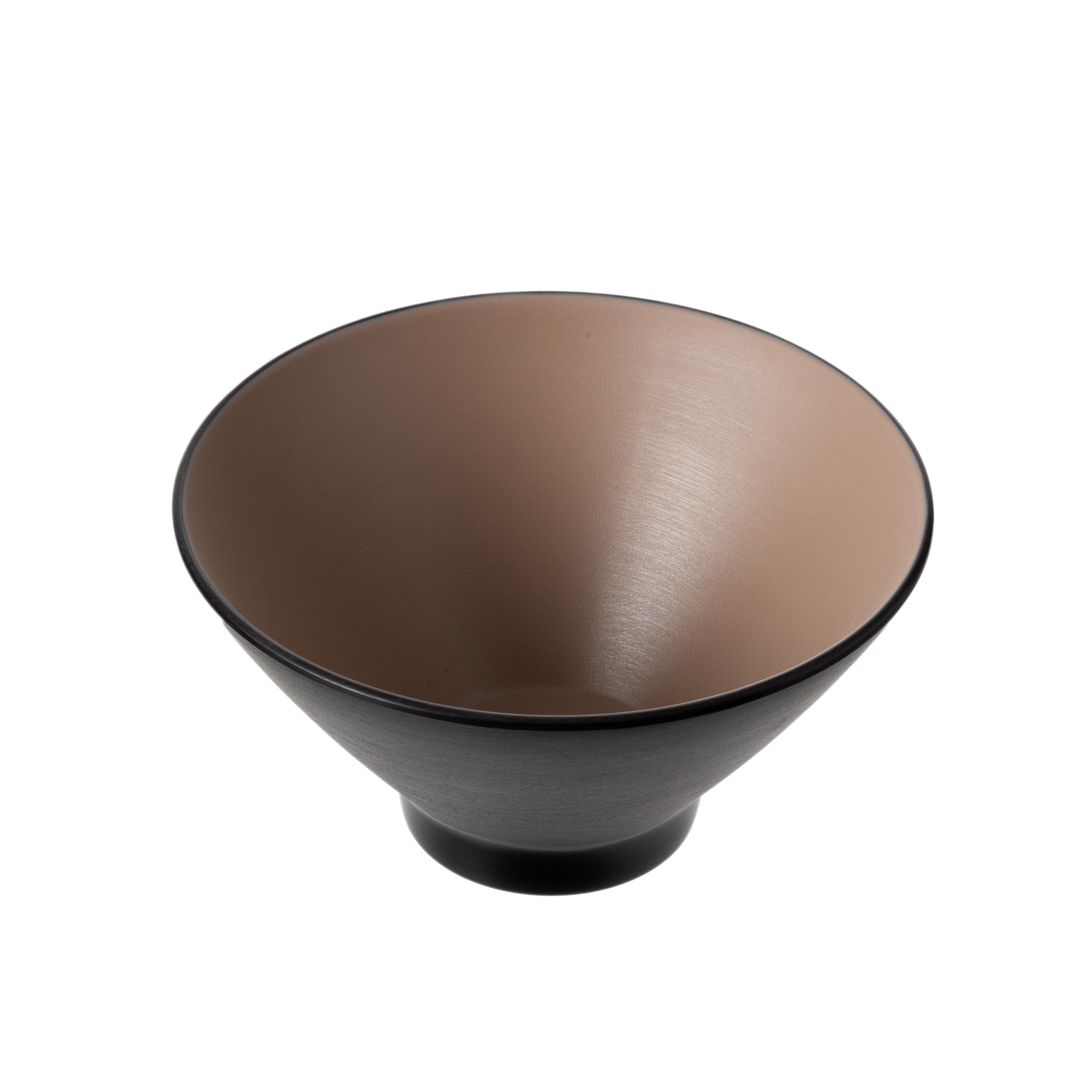 COUCOU Round Bowl V-Shape 178mm - Beige & Black