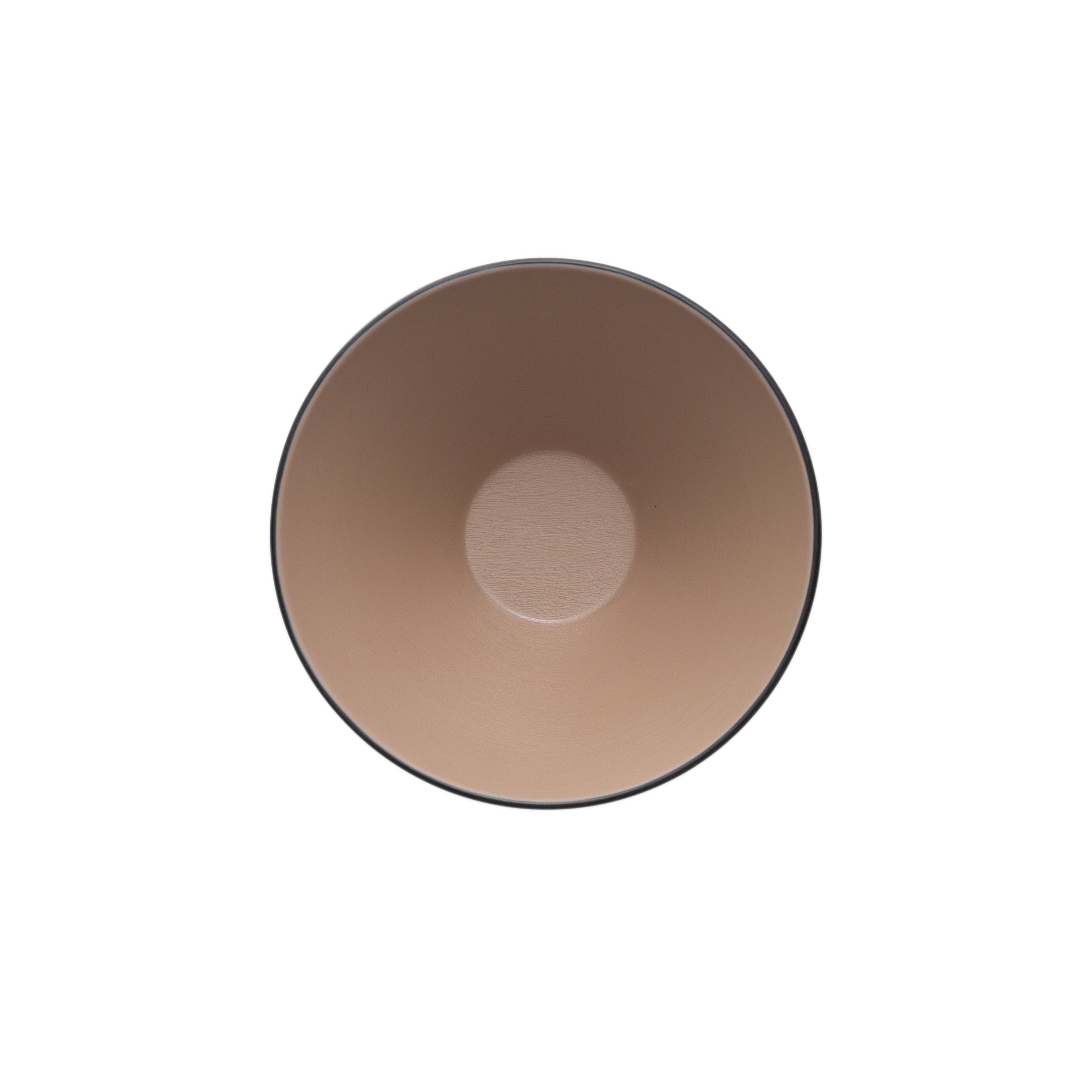 COUCOU Round Bowl V-Shape 178mm - Beige & Black