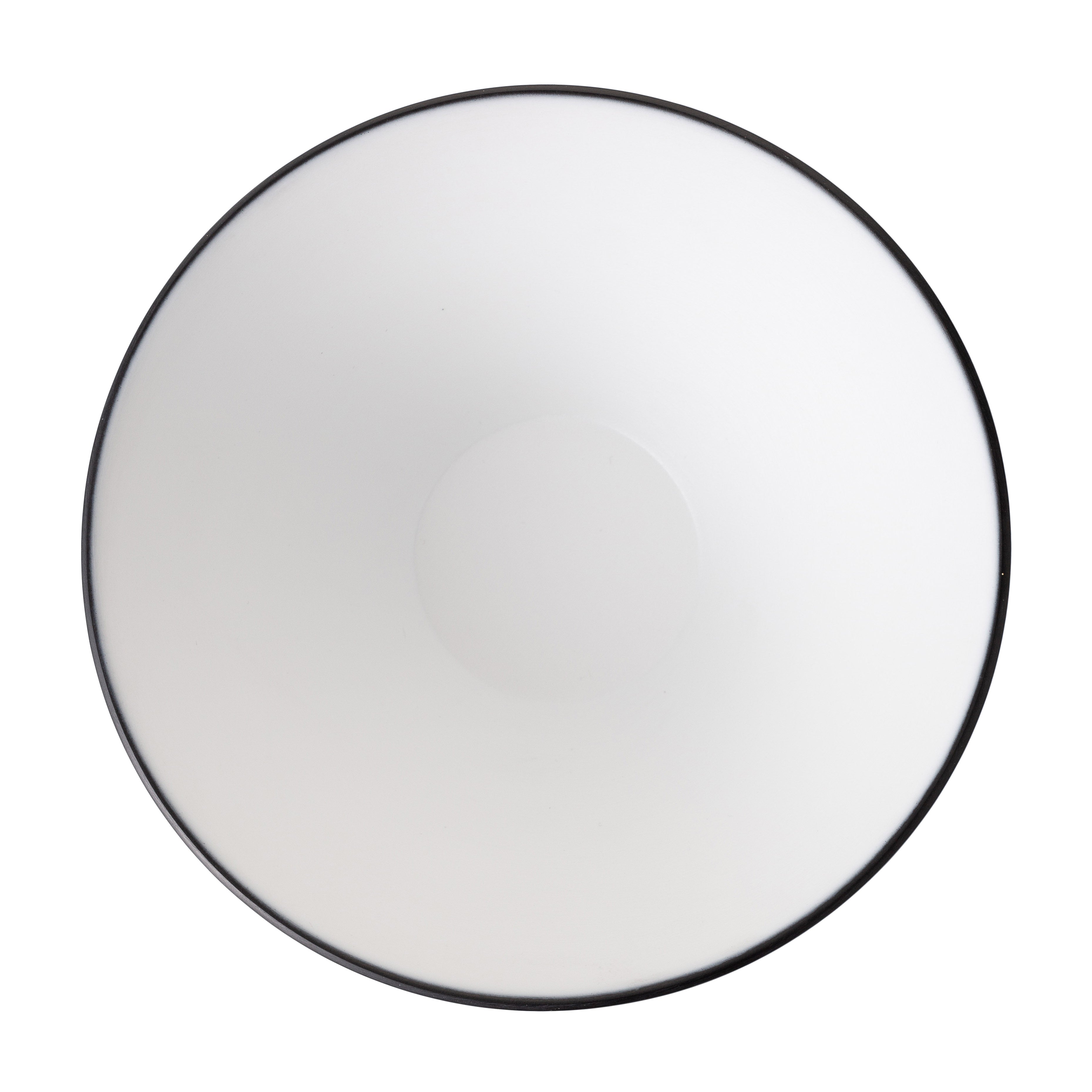 COUCOU Round Bowl V-Shape 178mm - White & Black