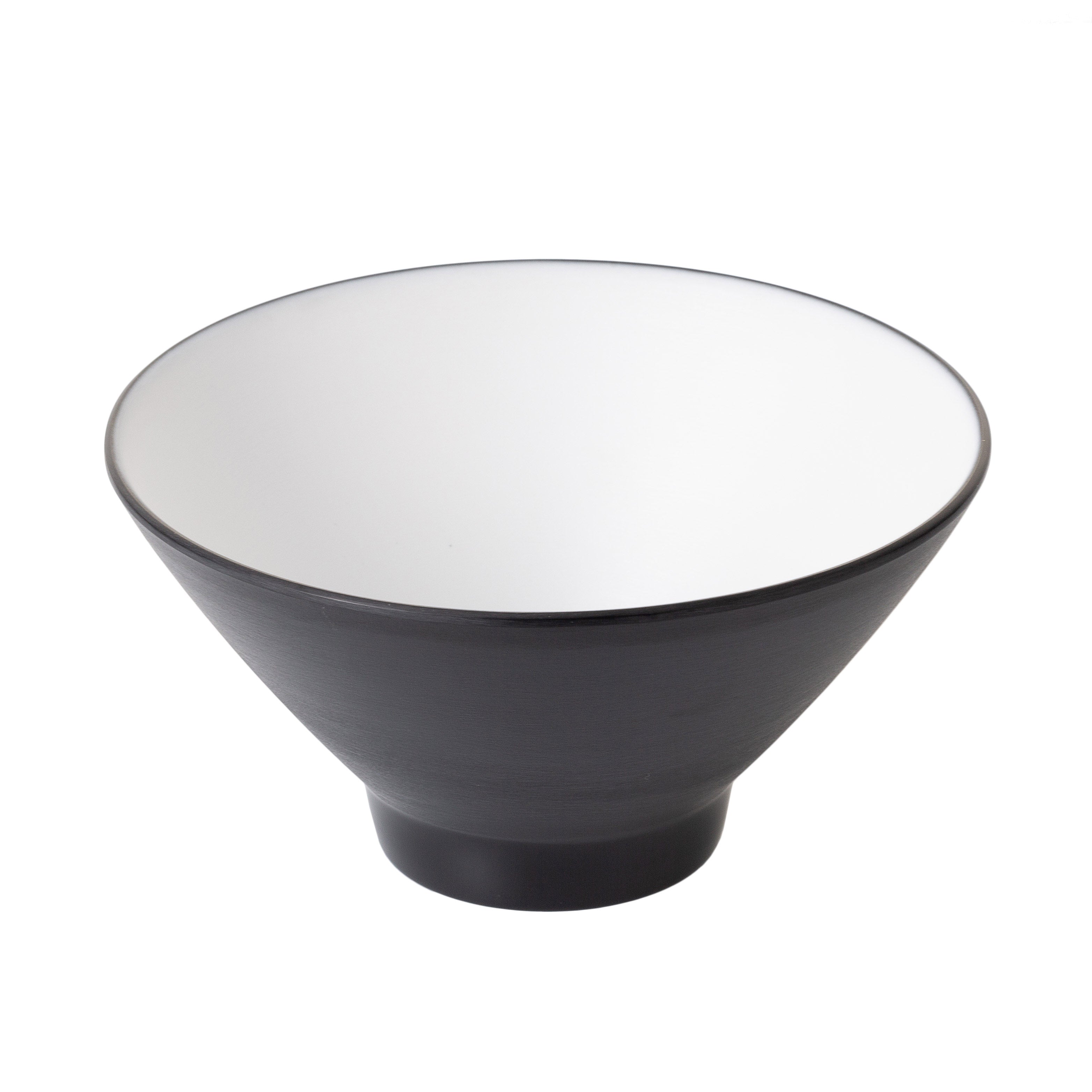 COUCOU Round Bowl V-Shape 178mm - White & Black