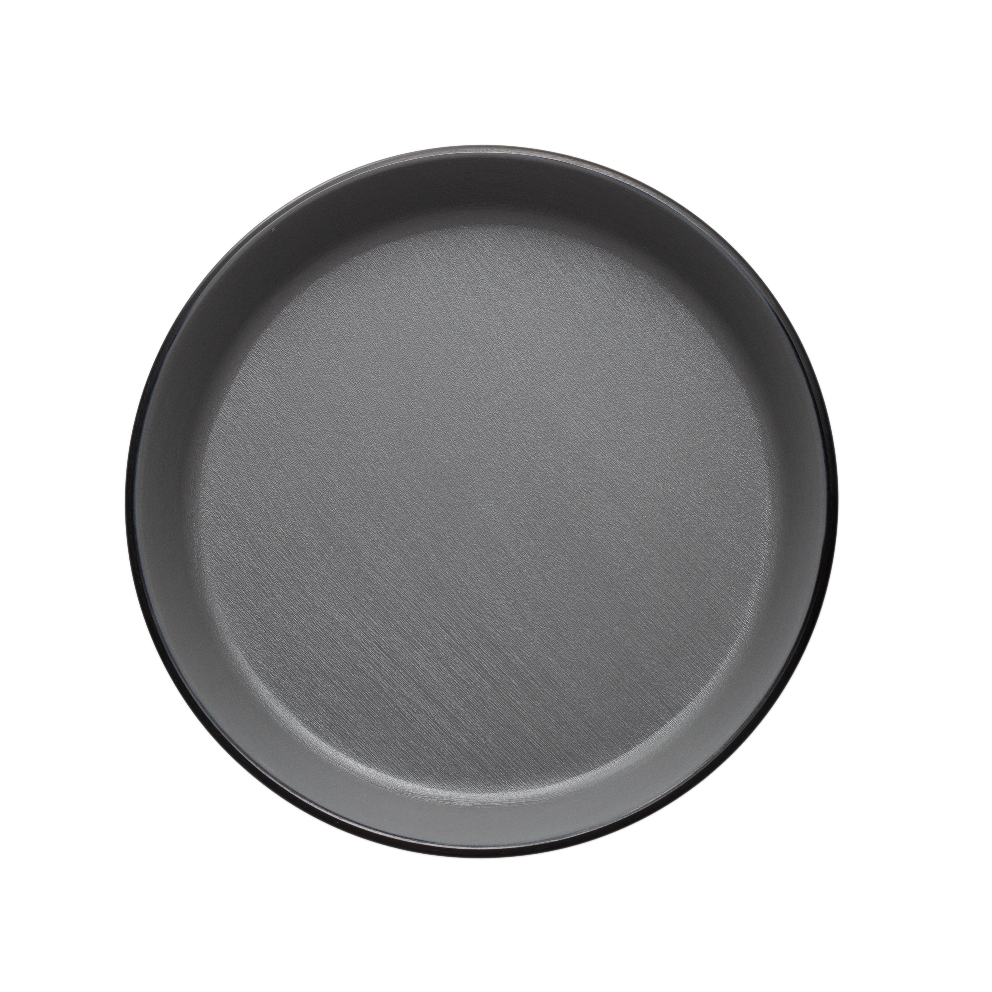 COUCOU Flat Round Bowl 190mm - Grey & Black