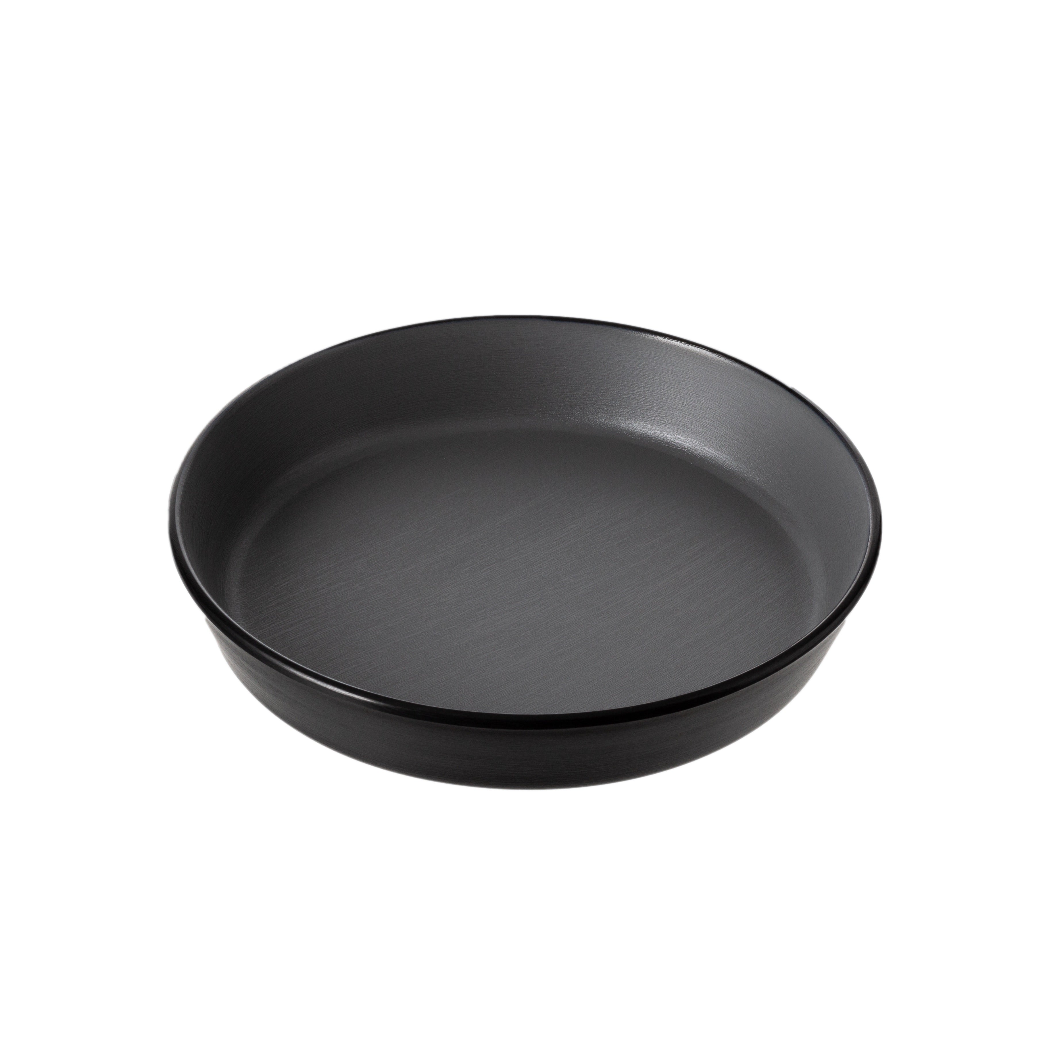COUCOU Flat Round Bowl 190mm - Grey & Black