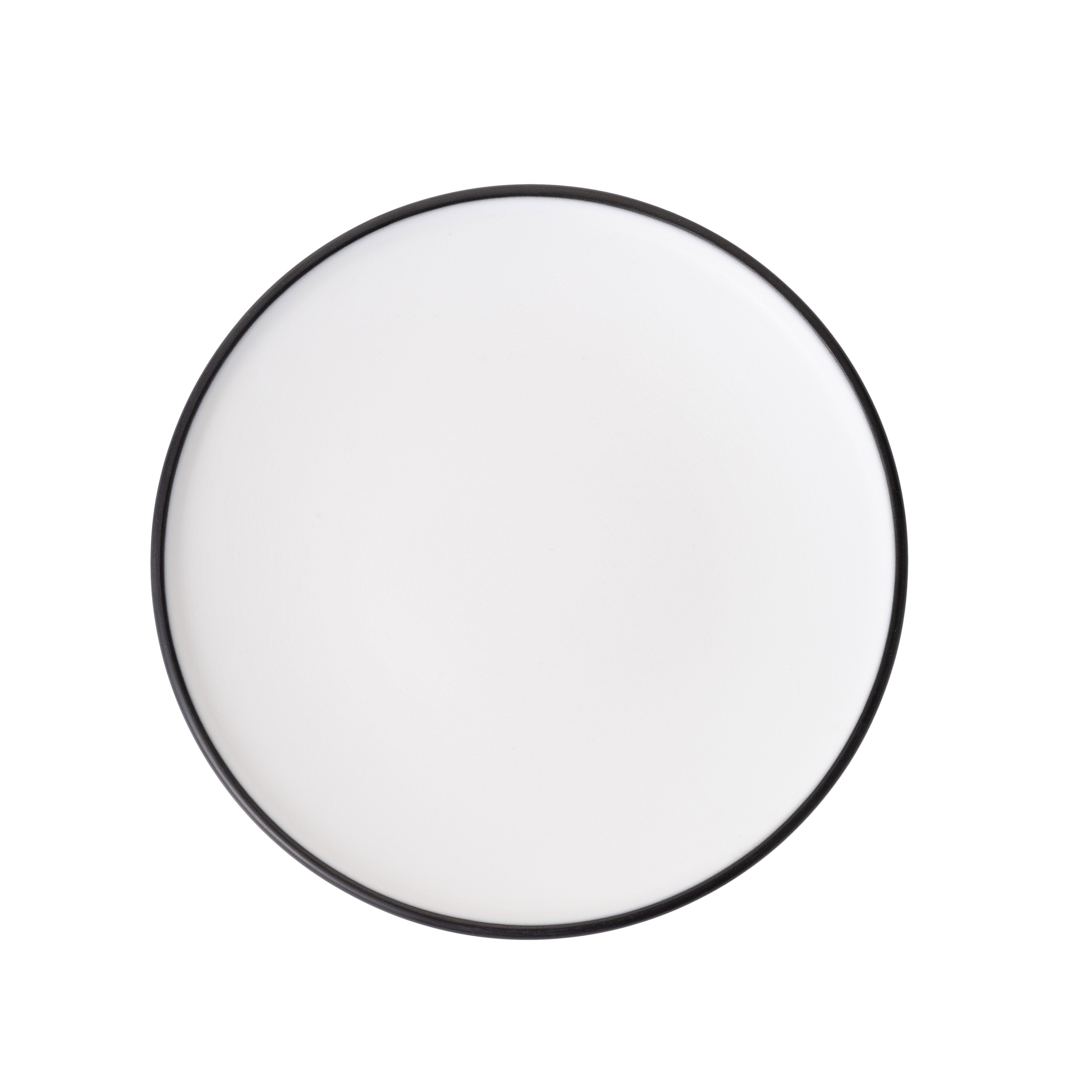 COUCOU Round Coupe Plate 167mm - White & Black