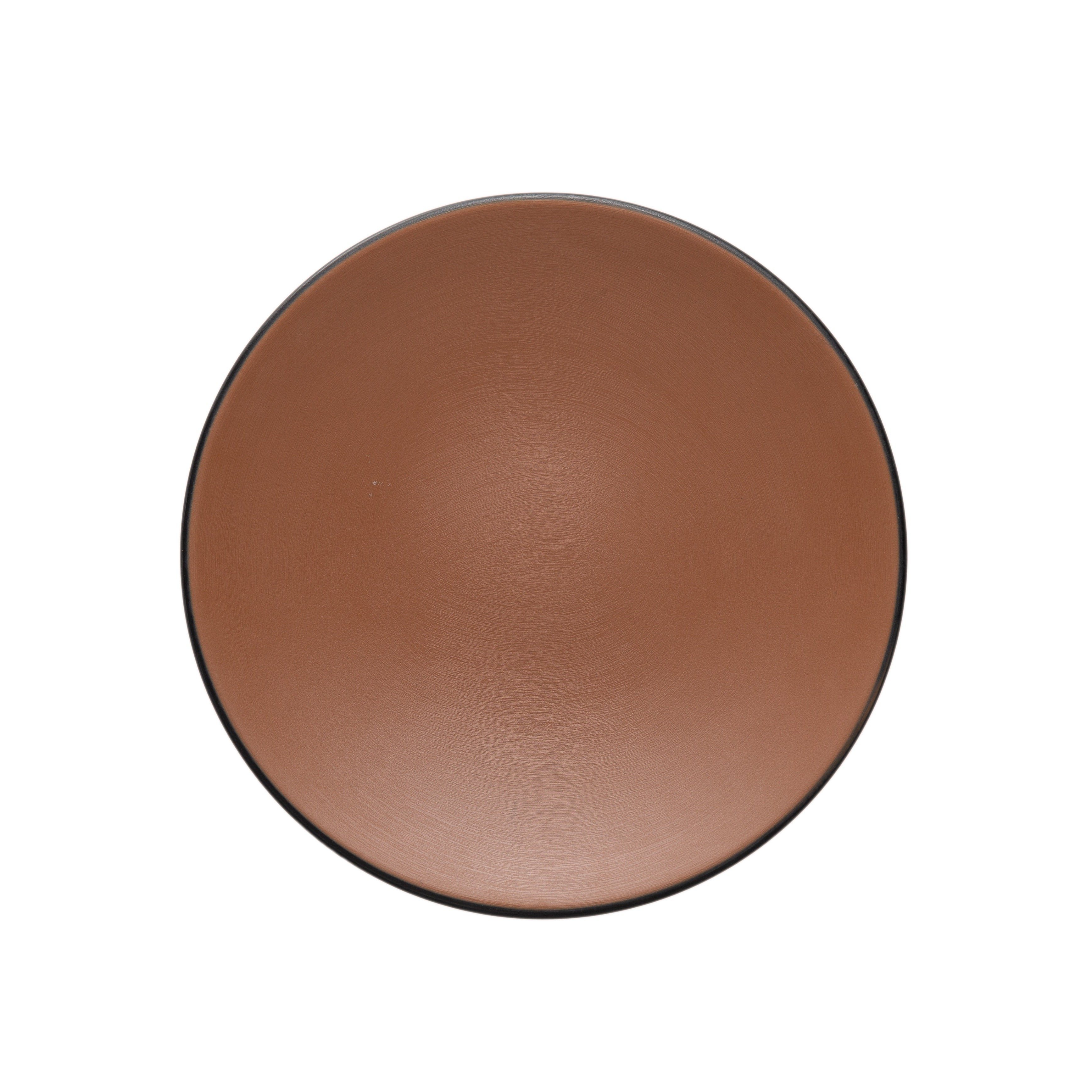 COUCOU Round Coupe Plate 180mm - Brown & Black